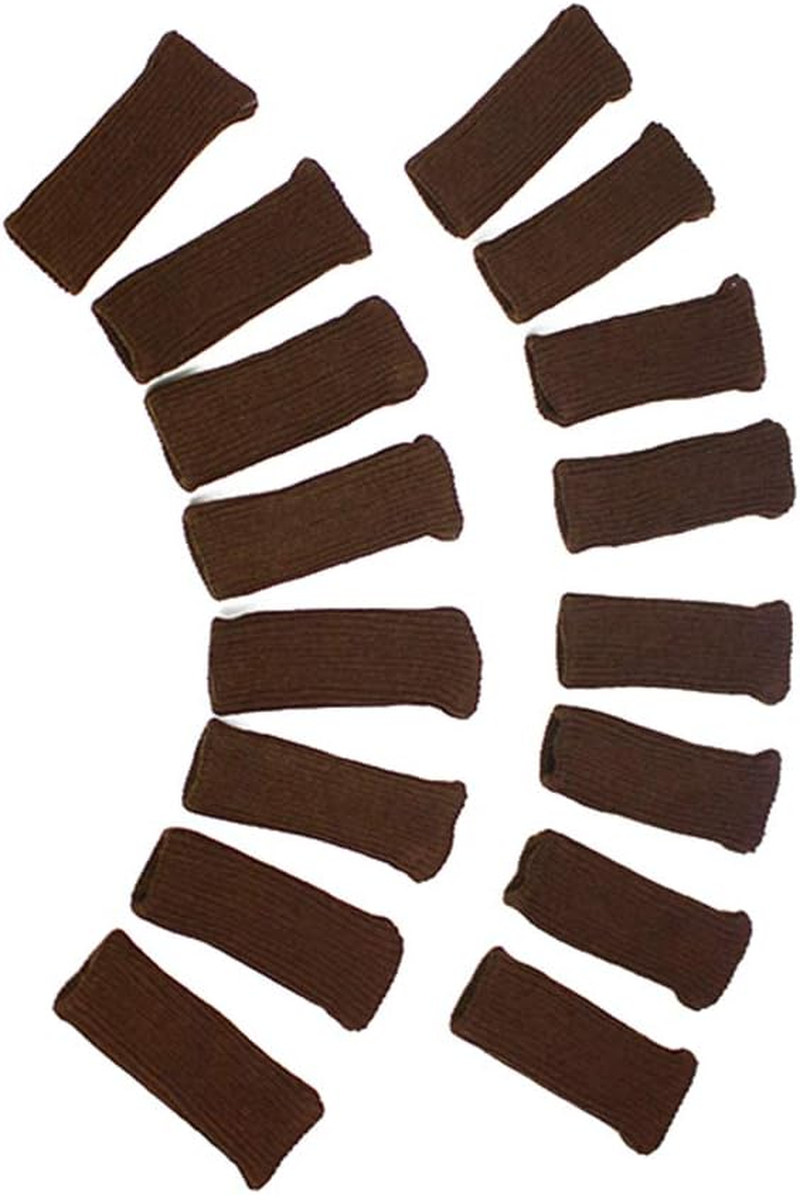 Aoozleny 16Pcs Furniture Leg Socks, Protectors Knitted Chair Leg Cover Moving Easily and Reduce Noise Wood Floor Protectors (Browna) image number 4