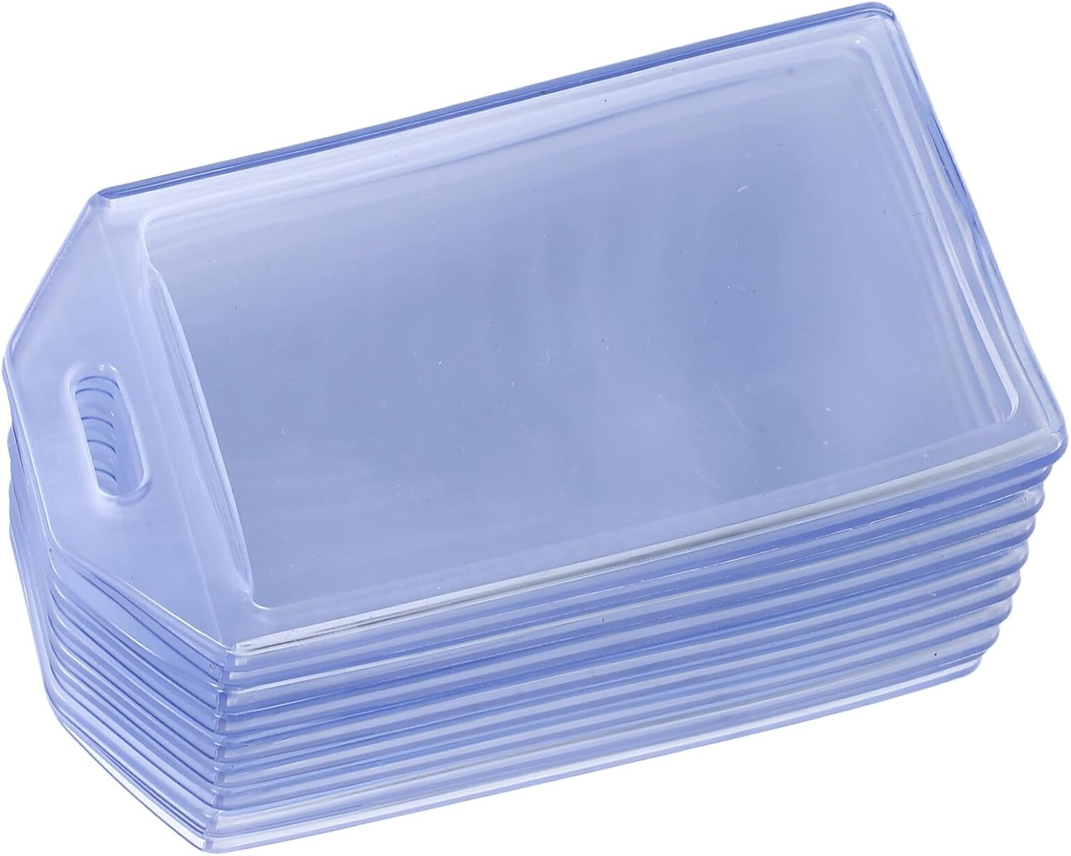 VINTORKY 10 Pcs Transparent PVC Card Holders Suitcase Name Tags Luggage Labels for Travel Work Badges School Bags Backpack Protection image number 6