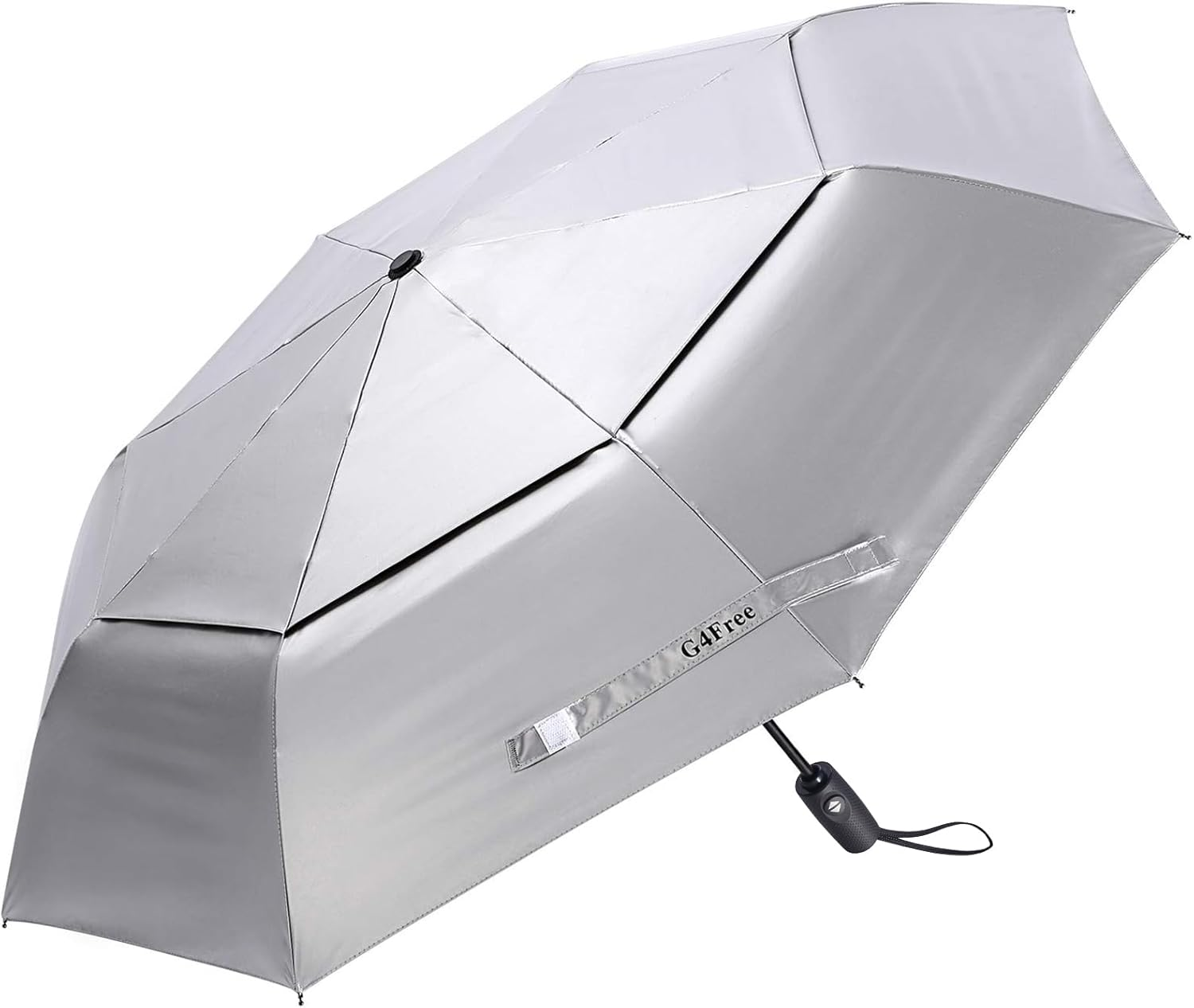 G4Free UPF 50+ UV Protection Travel Umbrella 42/46 Inch Windproof Silver Coating Sun Blocking Umbrella