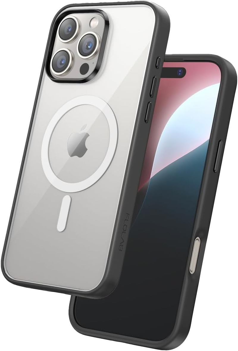 FLOLAB Surtect Tri-Fusion Magnetic for Iphone 16 Pro Max Case Protective Slim Design Magsafe Compatible Military Grade - Black Clear image number 5