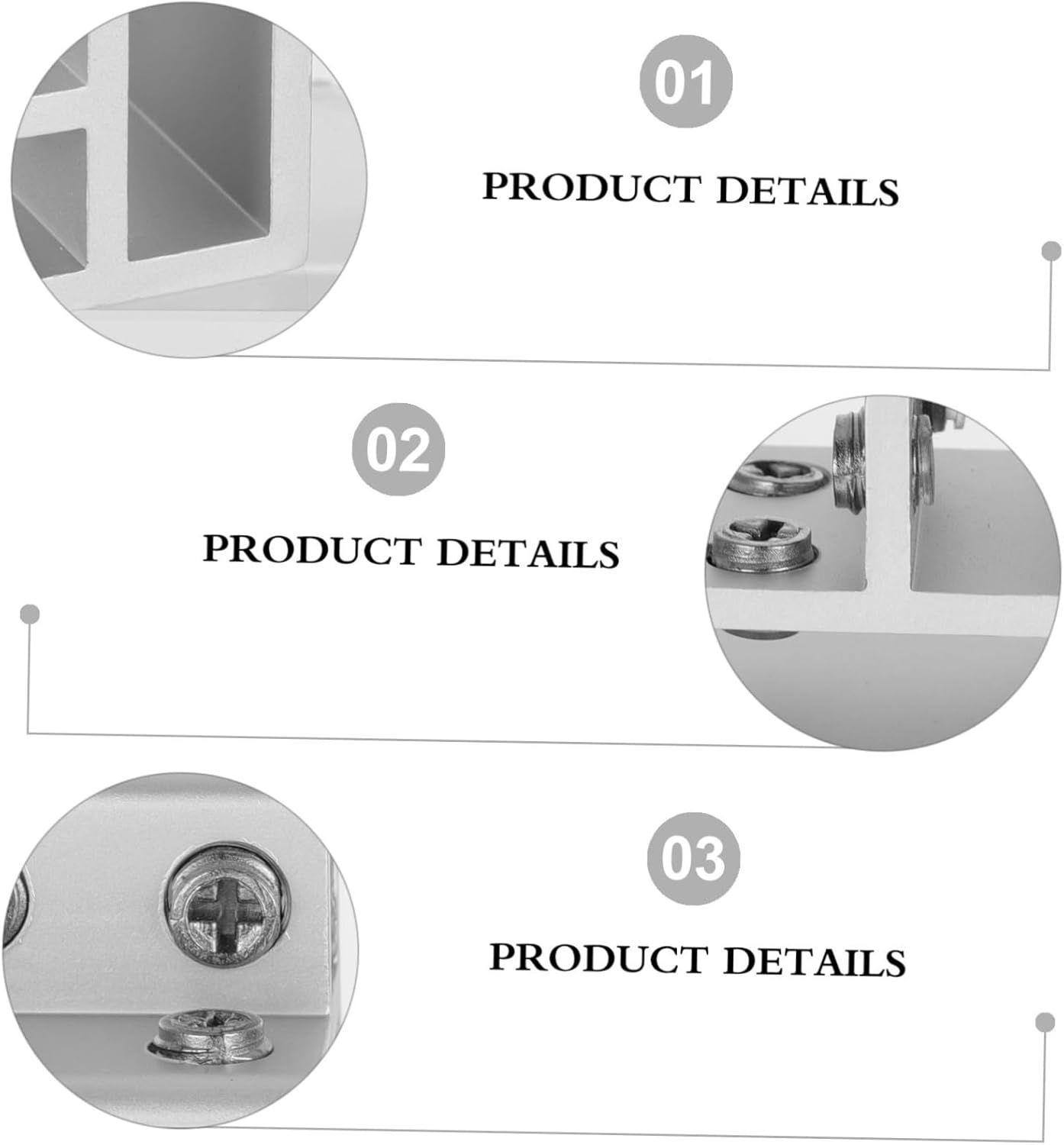 ARTIBETTER Aluminium Alloy Glass Clamp Brackets 4Pcs 90&deg;C for 10-12Mm Easy Install image number 5