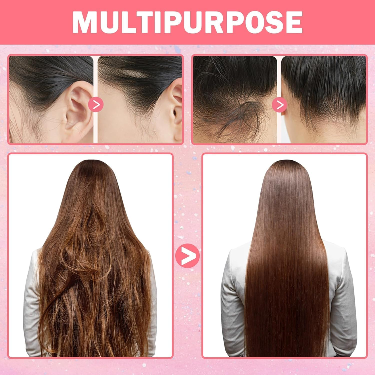 2PCS Hair Wax Stick Crushed Hair Finishing Balm Long Styling Hair Finishing Stick Non-Greasy Style Wax Stick for Men Women Broken Hair