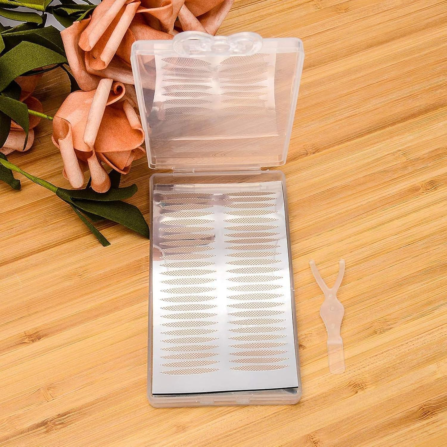 Breathable Single Side Sticky Fiber Double Eyelid Tape Paste Stickers Medical Grade Latex Free Instant Eyelid Lift Tapes Perfect for Hooded, Droopy or Mono-Eyelids (Medium) image number 3