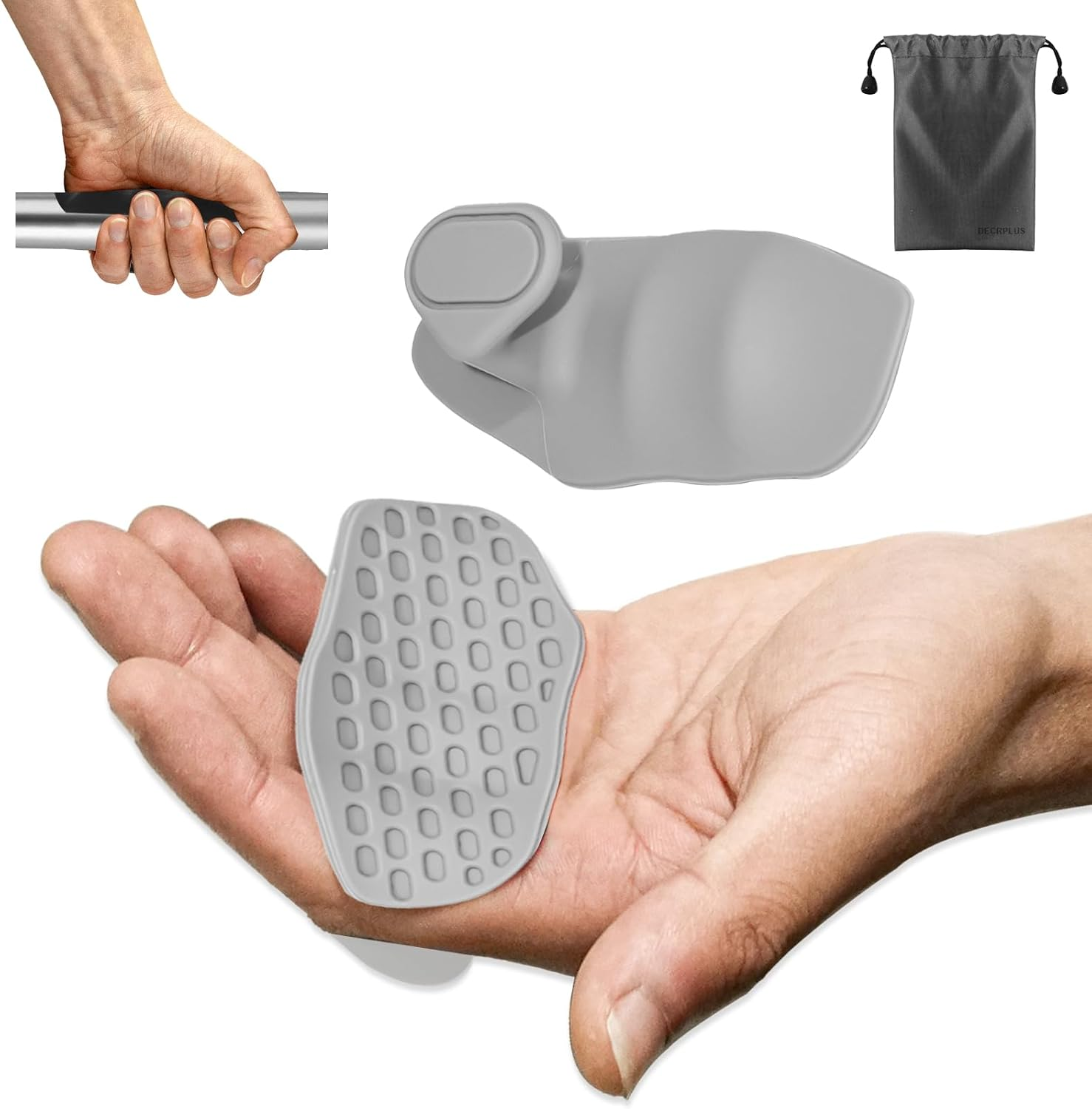 Decrplus Rypt Grip for Weight Lifting Deadlift Rows-Rubber Anti-Slip Ergonomic Lifting Gloves for Men and Women Training Palm Protectors for Gym Intensive Training and Exercise ﻿