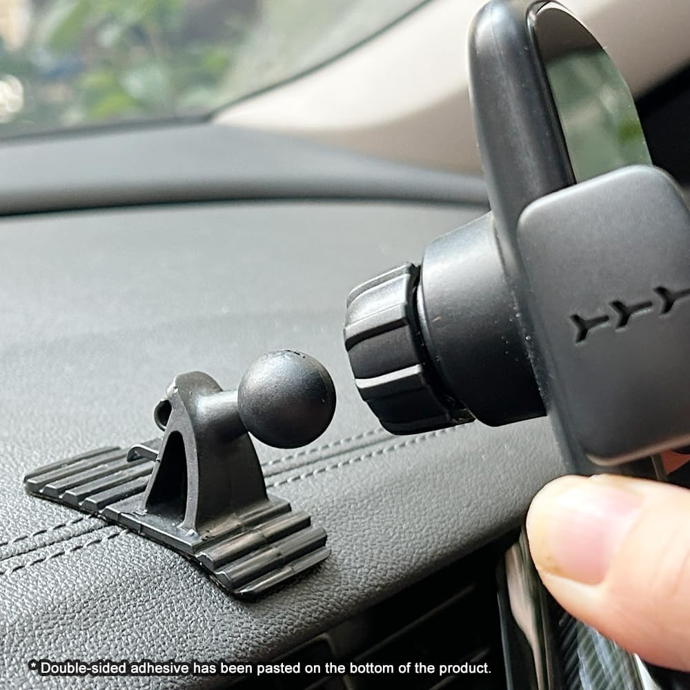 Car Phone Holder Accessories, Mobile Phone Bracket a Model Dashboard Pasting Holder Mount Base 17Mm Ball Head. There Will Be No Residue after Remove.Can Be Pasted on the Curved Dashboard.(Double: A) image number 3