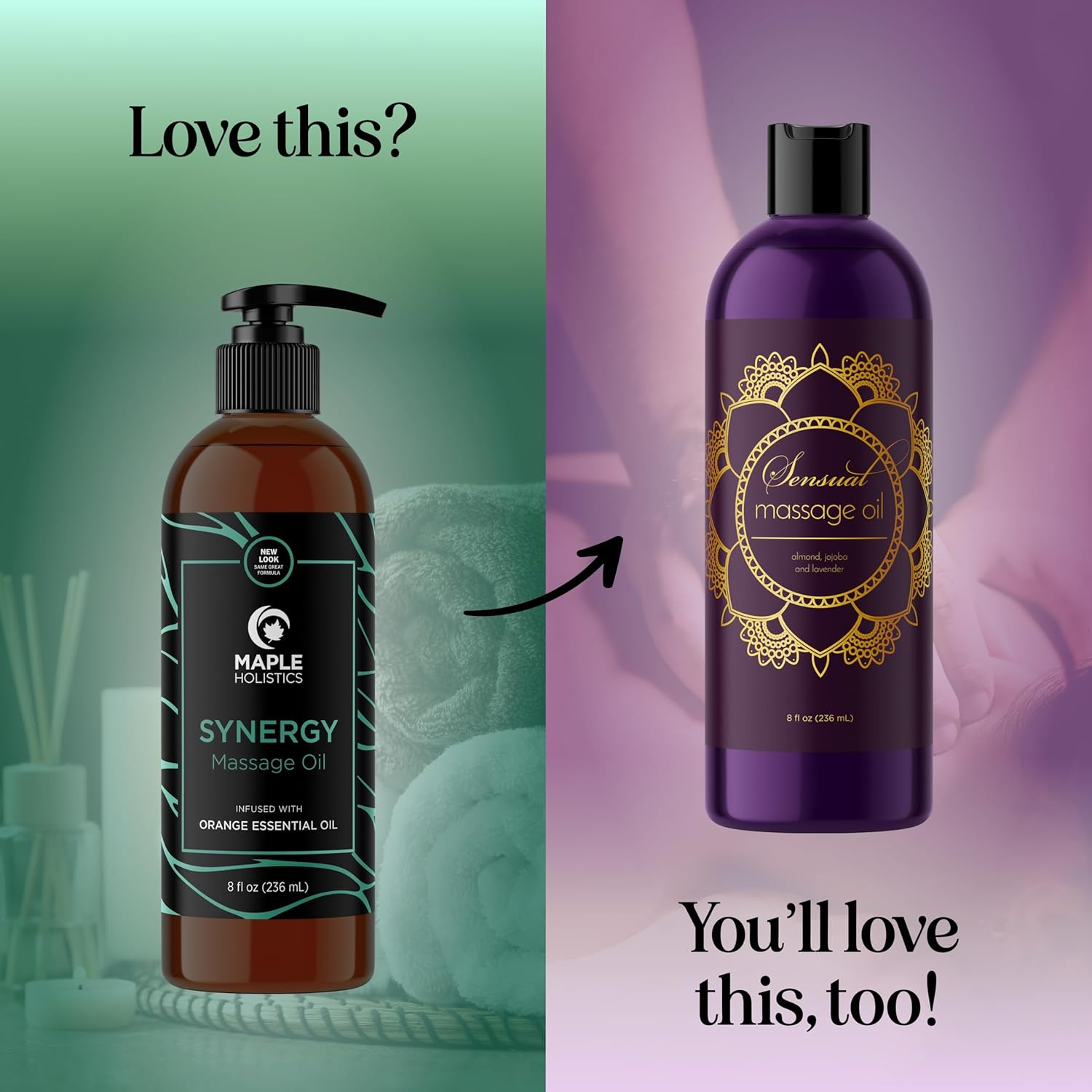 Maple Holistics Relaxing Massage Oil - Aromatherapy Essential Oils - Cold Pressed with Antioxidant Rich Lavender Pure Jojoba & Sweet Almond Oil - Great for Sensitive Skin for Women & Men By