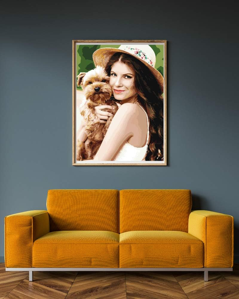 GVS-ART DIY Floating Frame for 40.7X50.8Cm/16X20 Stretched Canvas,0.6-0.8"/1.5-2Cm Deep.Picture Art Wall D&eacute;cor,Art Canvas Brown Frame,A Frame Kit,Cut to Pieces,No Canvas Included