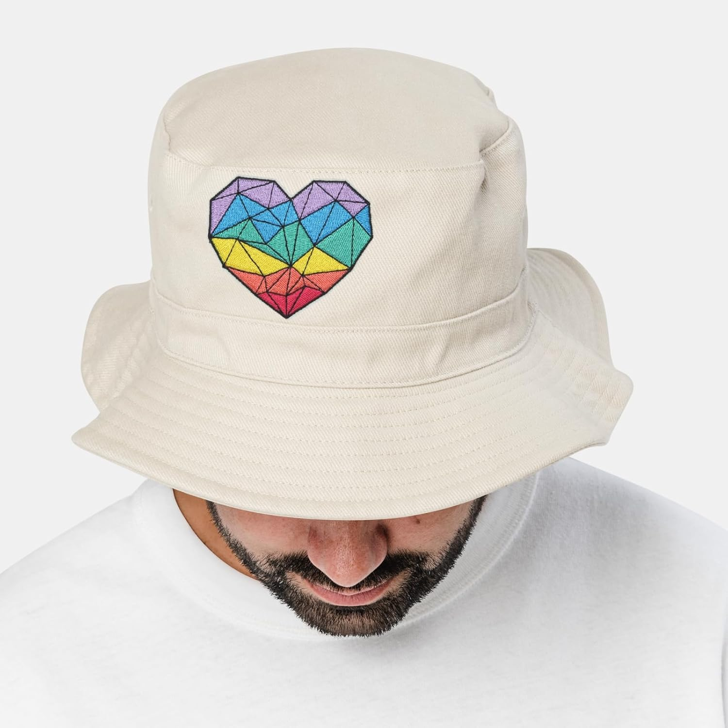 HEYTRCO Large Colorful Grid Heart Iron on Patches, Cute Delicate Embroidered Repair Patches for Clothes, Custom Trendy Pride Fashion Applique for Hats, Jeans, Jackets, Bags, Backpacks, Dress, Shoes image number 5