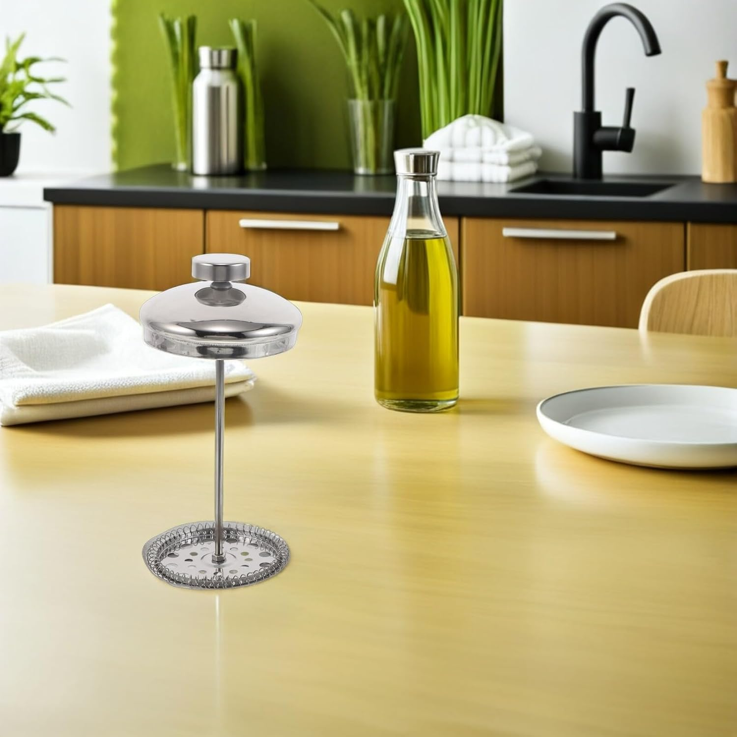 ULTECHNOVO Stainless Steel Tea Filter Replacement Screen for 600Ml Manual Press Coffee and Tea Maker Plunger Mesh Screen Press Pot Accessories image number 3