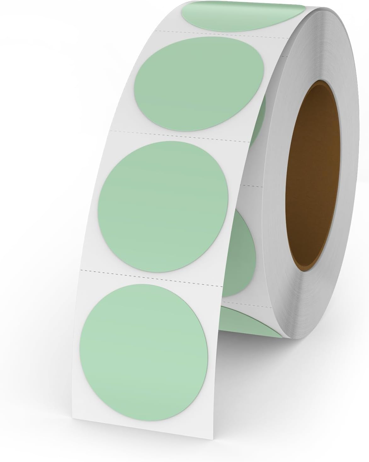 Yellow round Thermal Labels Self-Adhesive 1 Inches Circle Printer Stickers Waterproof Dot Vinyl Decal Nametag for Busineses & Warehouses 500 PCS per Roll