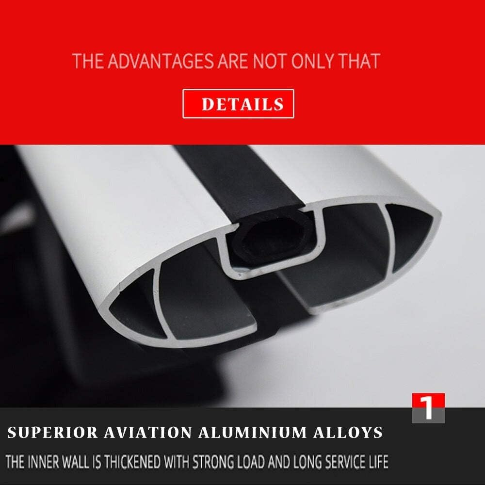 Elora Car Roof Rack Cross Bars Carrier Vehicle Lock Clipon Rail Adjustable 135Cm image number 2