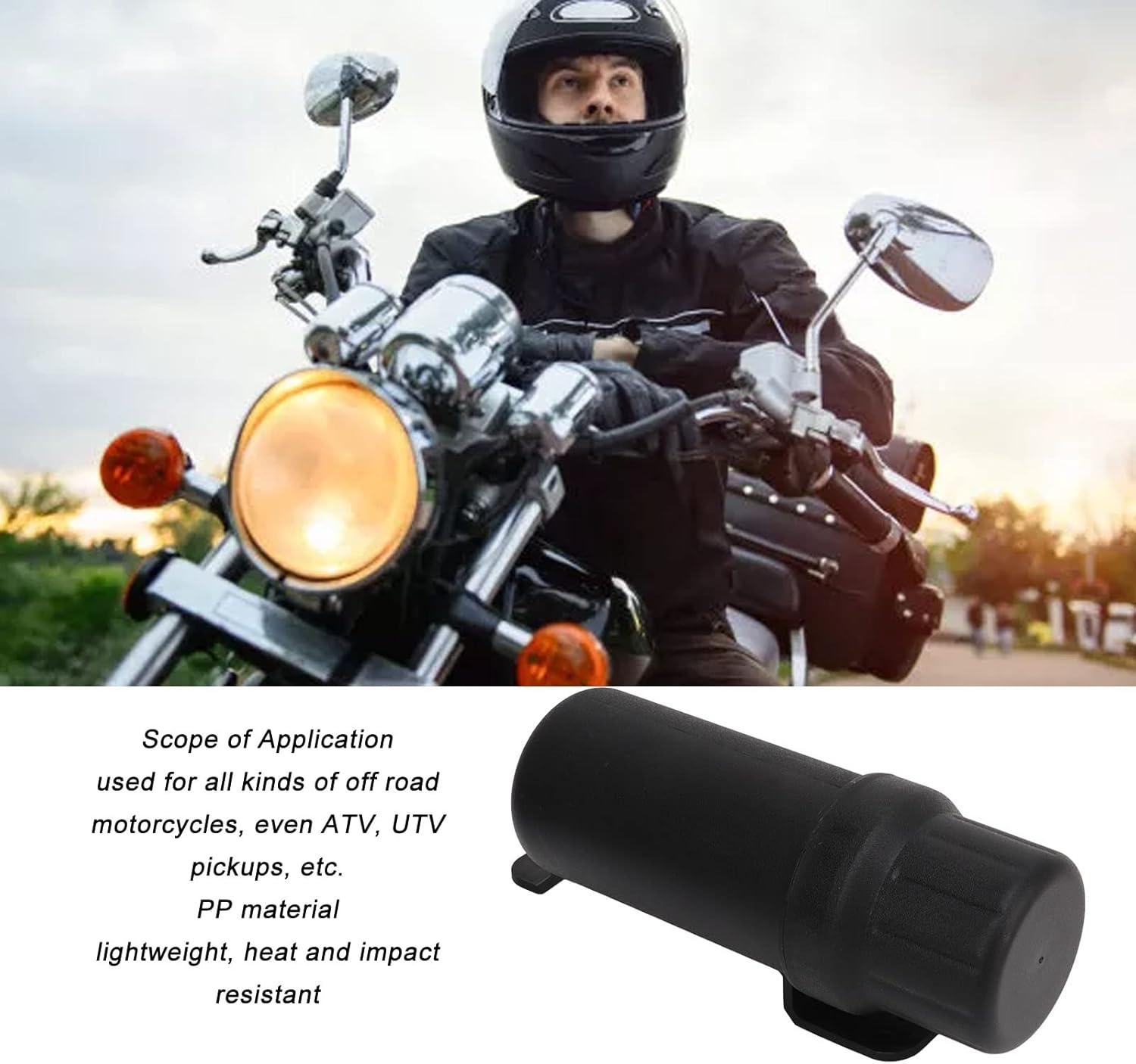 Motorcycle Tool Tube, 125Mm Waterproof Motorcycle Universal Off-Road Tool Tube, Storage Box Holder Manual Canister with 4 Rolling Tapes for off Road Motorcycles, ATV, UTV, Trucks image number 1