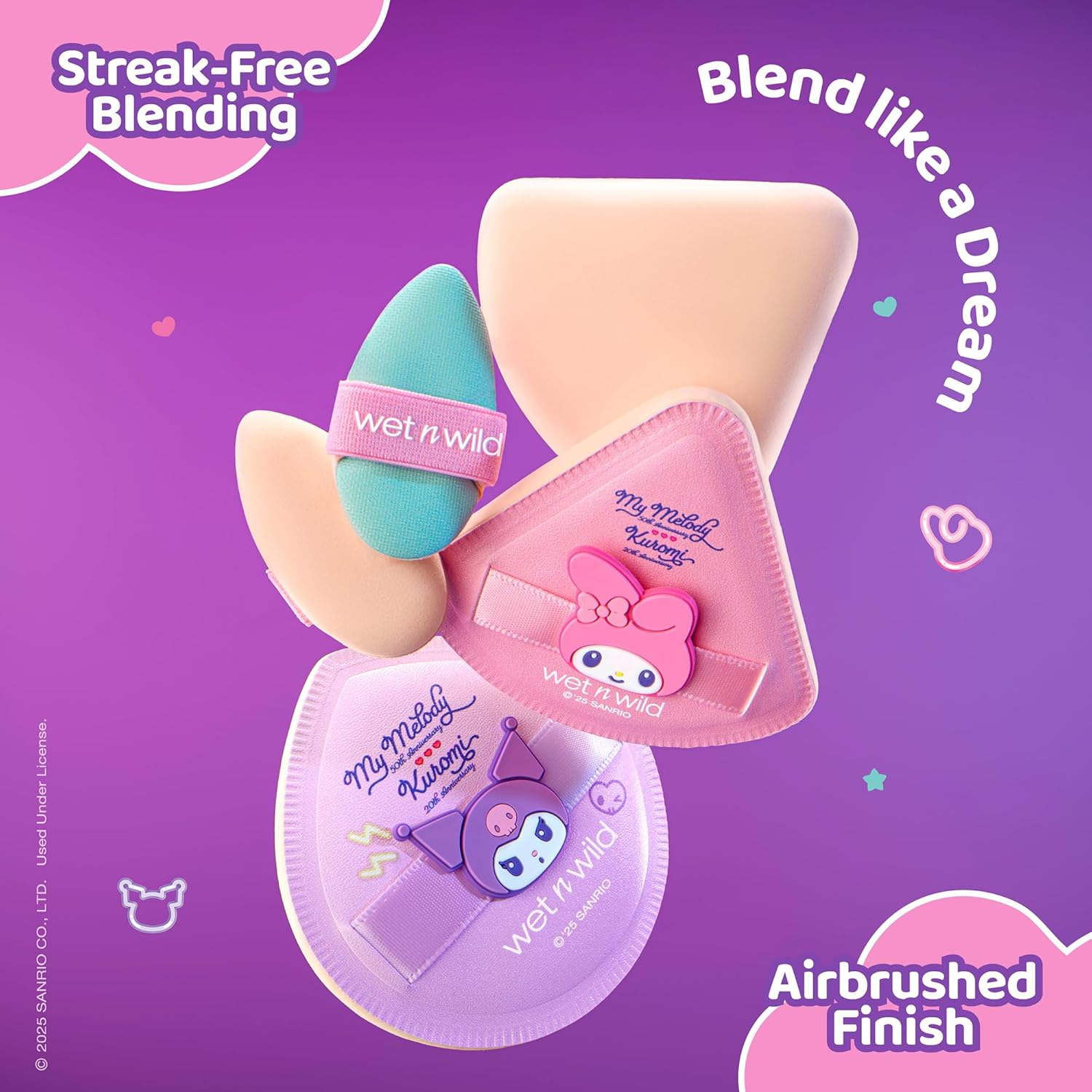 Wet N Wild My Melody and Kuromi Cushion Sponge Set image number 1