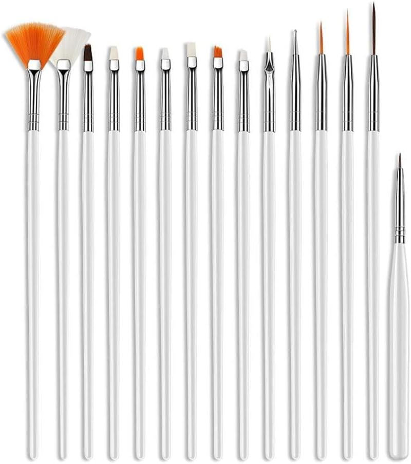 Nail Art Drawing Pen 15Pcs Nail Art Hook Line Dotting Drawing Pen Polish Makeup Brhes Manicure Tool Pink, Normal image number 5