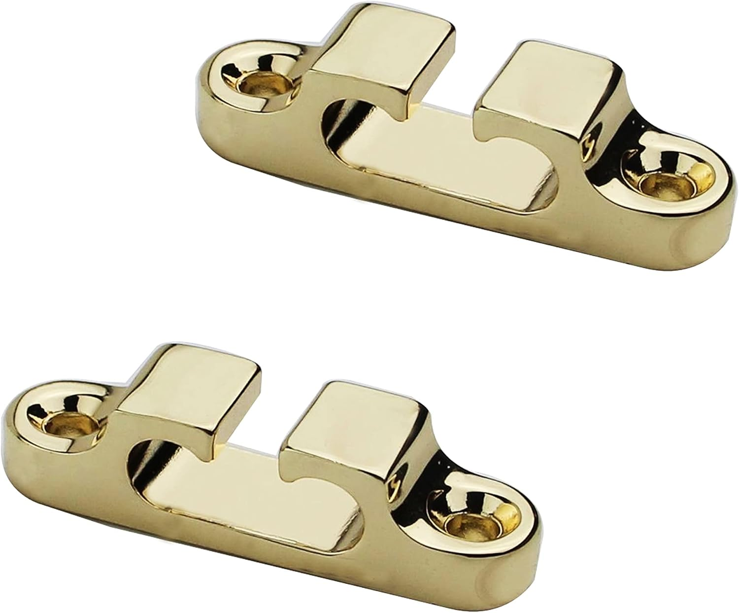 Guyker 2Pcs 2-String Retainer/String Guide for Electric Bass Head Retainer String Tree String Buckle Guide Groove Bass String SR4, Chrome