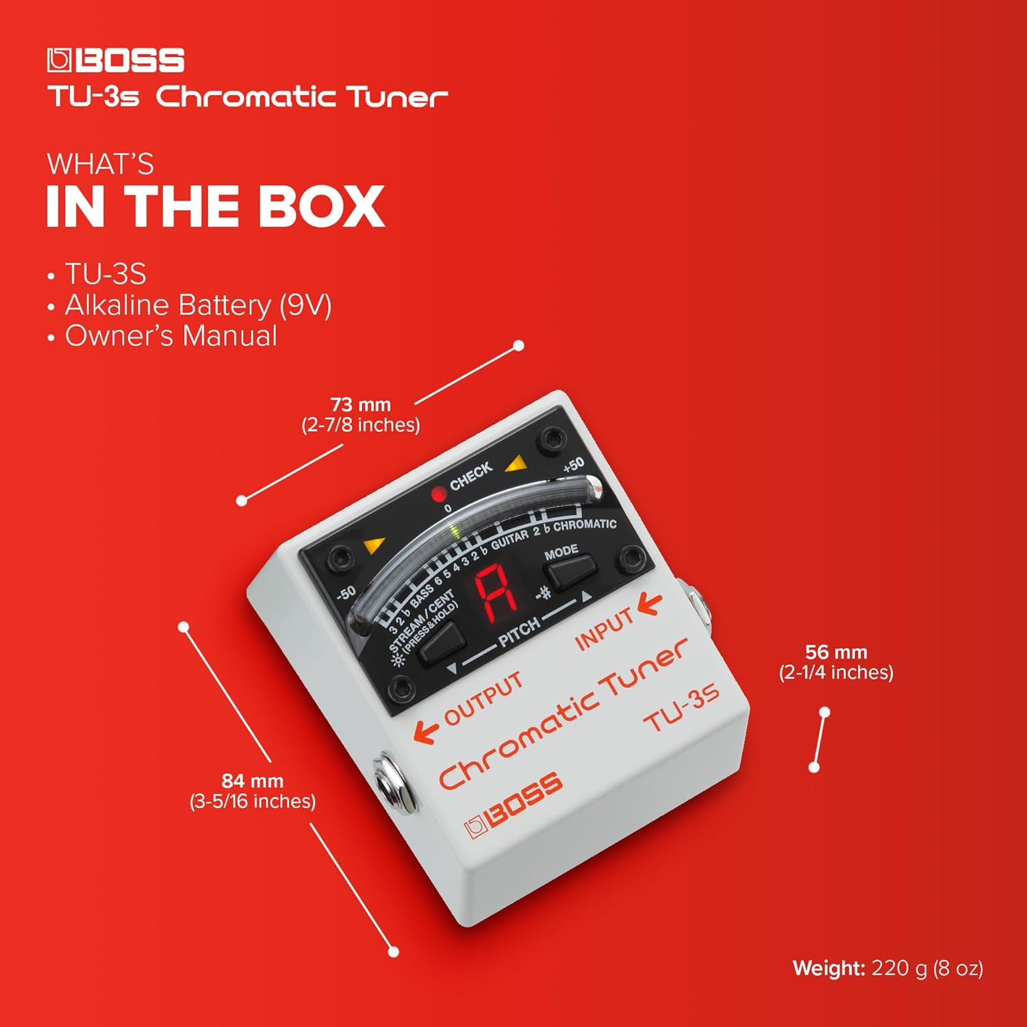 Boss TU-3S Chromatic Tuner image number 4
