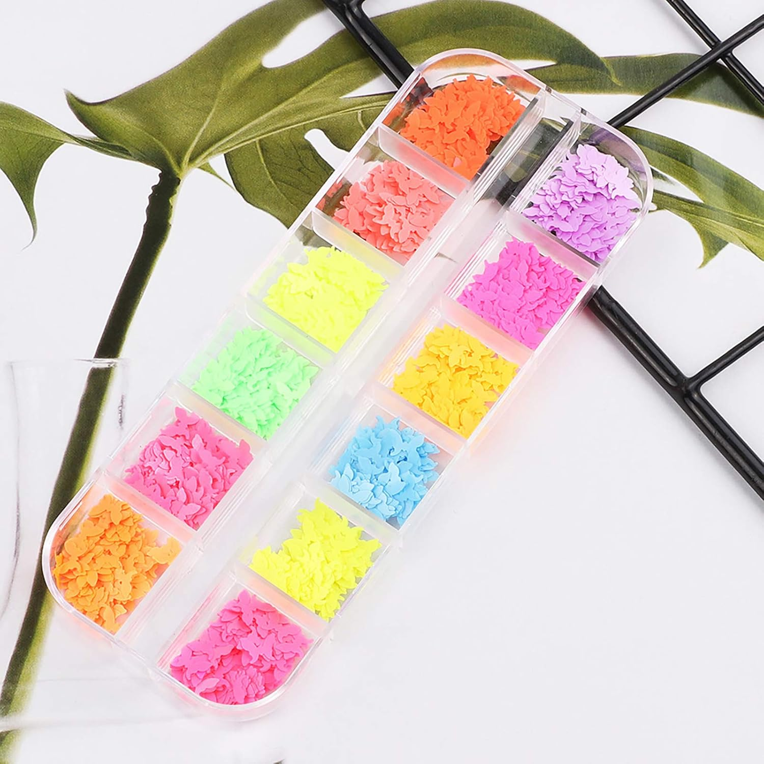 2 Boxes Mixed Color Alien Nail Nail Sequins Fruit Butterfly and Bear Shape image number 3