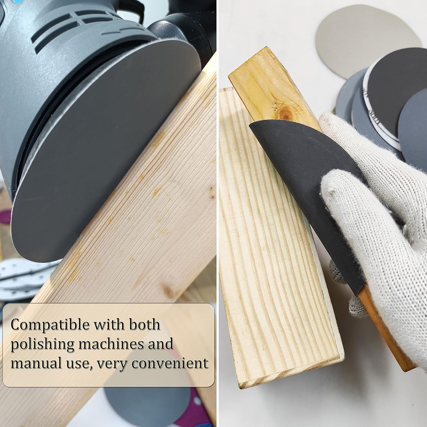 Aewio 40PCS 5 Inch No Hole #800-#5000 Wet Dry Sanding Discs 800 1000 1200 1500 2000 2500 3000 5000 Grit Sandpaper Compatible for Random Orbital Sanders (#800-#5000 8Kind Grit Each 5PCS) image number 4