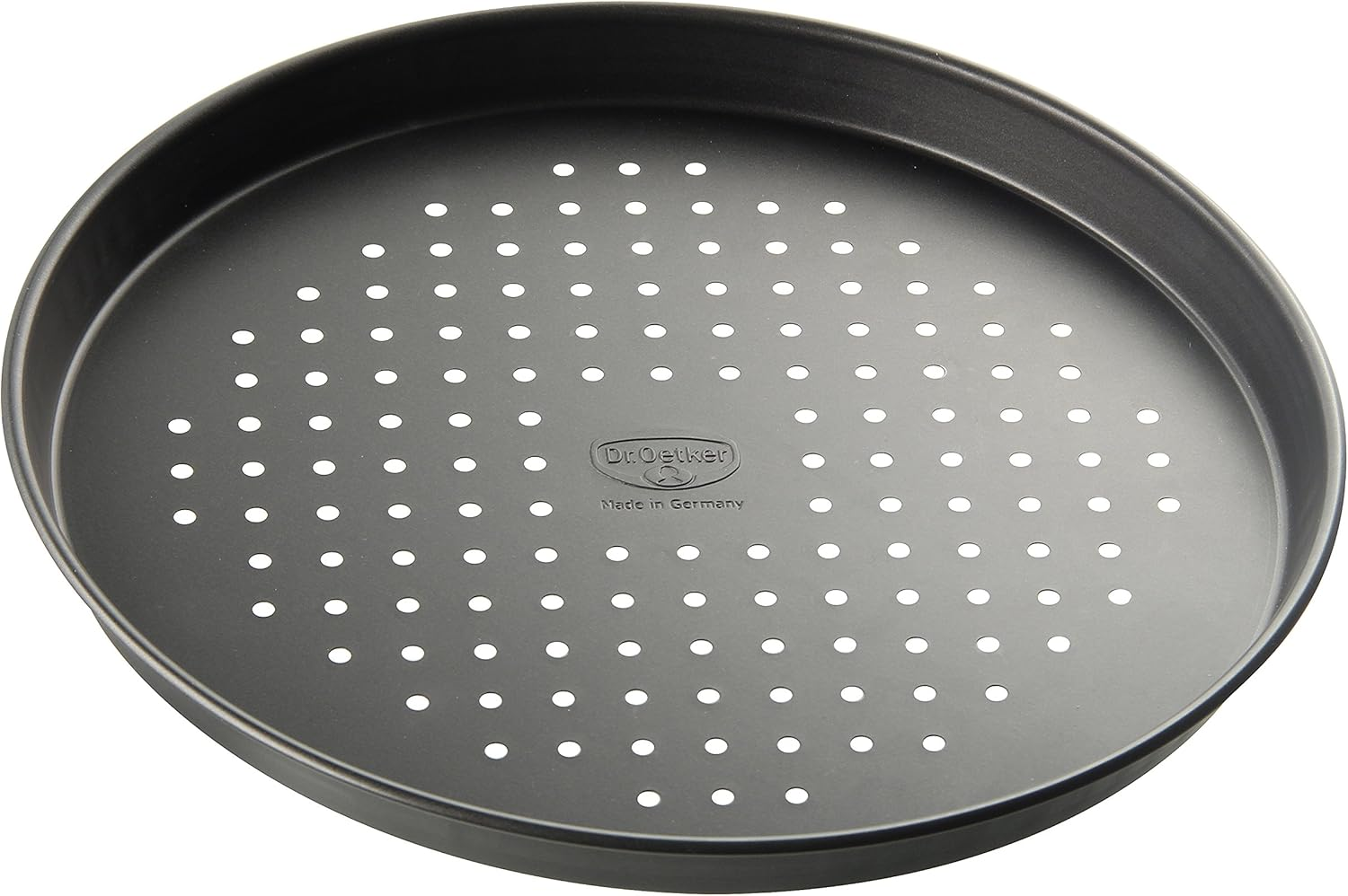 Dr. Oetker Tradition 28 Cm Non-Stick Bakeware Perforated Pizza Tin, Black