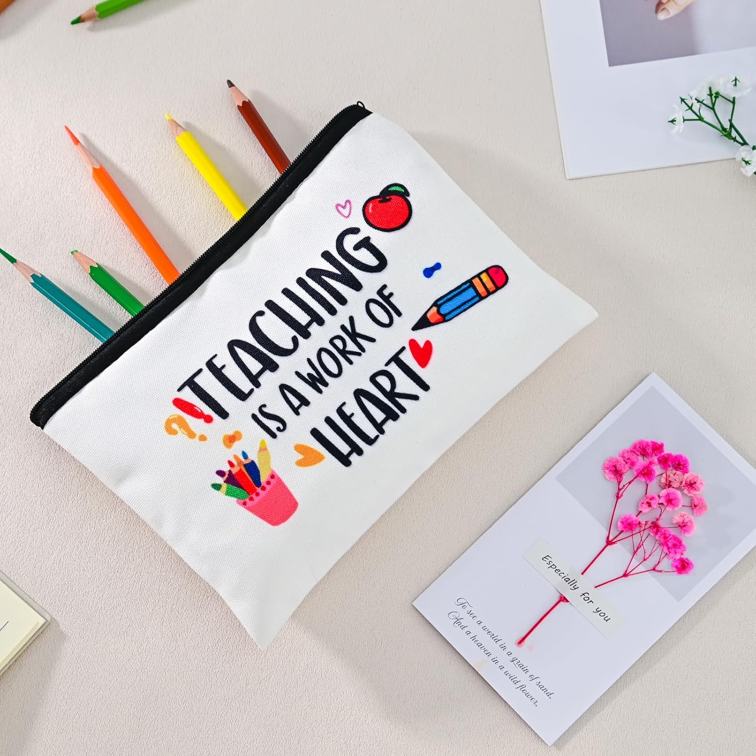 Teacher Gifts, Teacher Gifts for Women, Appreciation Set from Students, Teacher Christmas Gifts, Pink