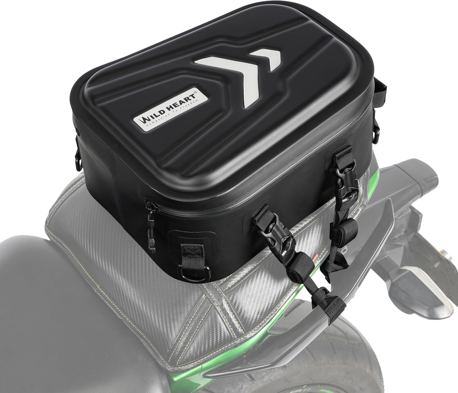 WILD HEART Motorcycle Hard Waterproof Tail Trunk Bag Multifunctional Rider Backpack image number 2