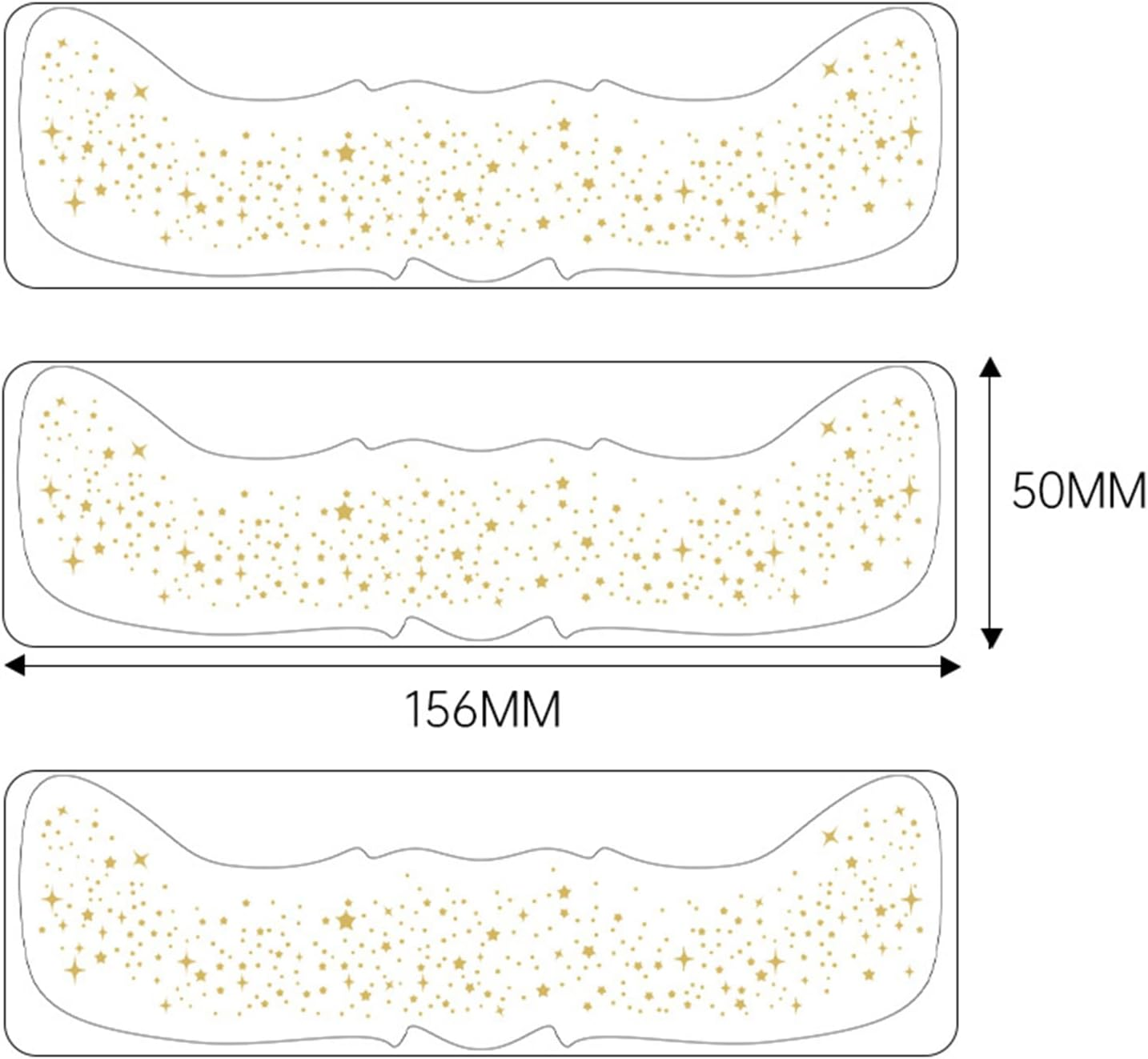 6 PCS Glitter Freckles Face Tattoo Stickers &ndash; Sparkle Freckles Makeup Patches, Face Glitter Glow up Temporary Tattoos for Cheek, Body &ndash; Shimmery Cosmetic Decals for Festival, Party (Golden-02) image number 4