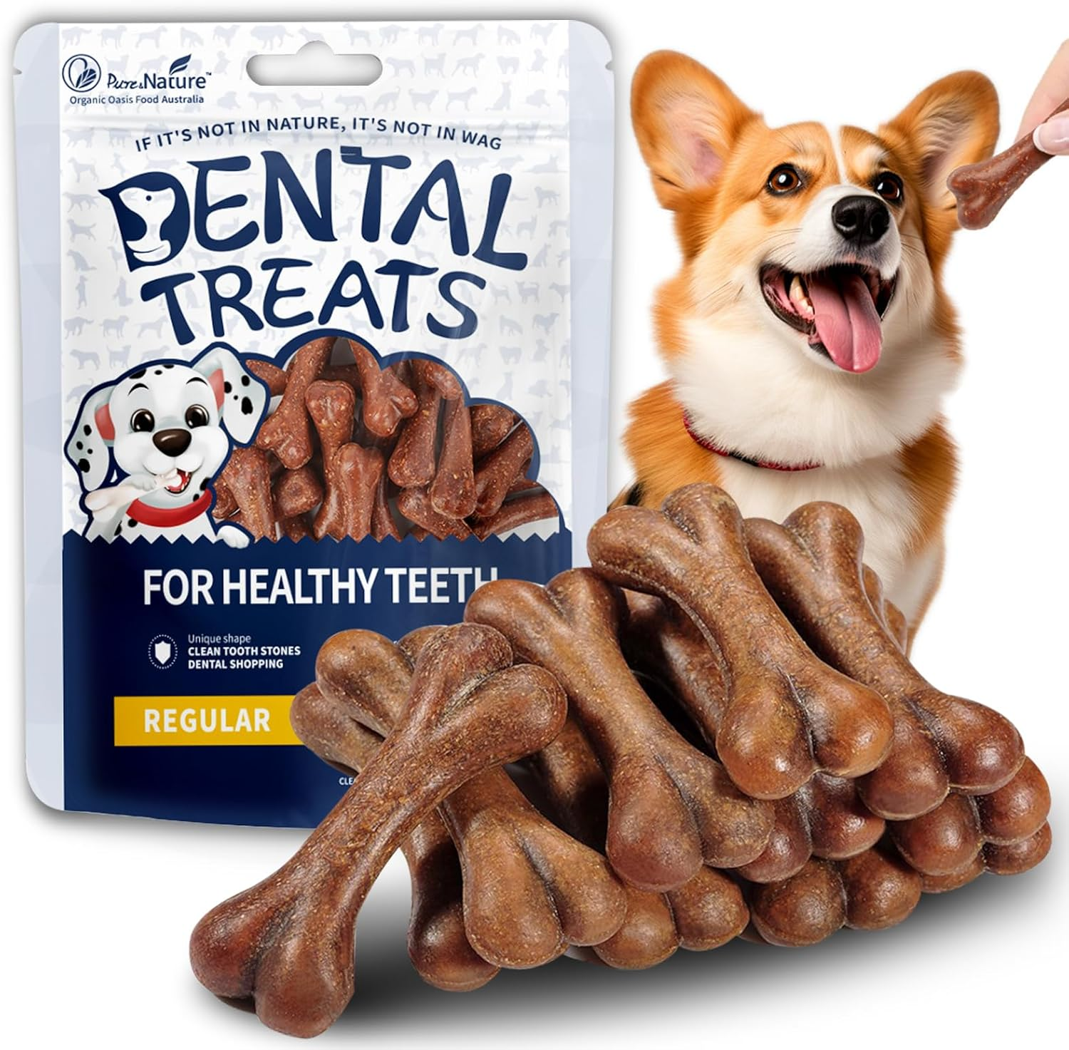 Dental Chew Sticks for Dogs - Beef Flavor Teeth Cleaning Treats, Plaque & Tartar Control, Long-Lasting Chew Toy for Small to Medium Dogs, Healthy Teeth Cleaning Treats image number 4