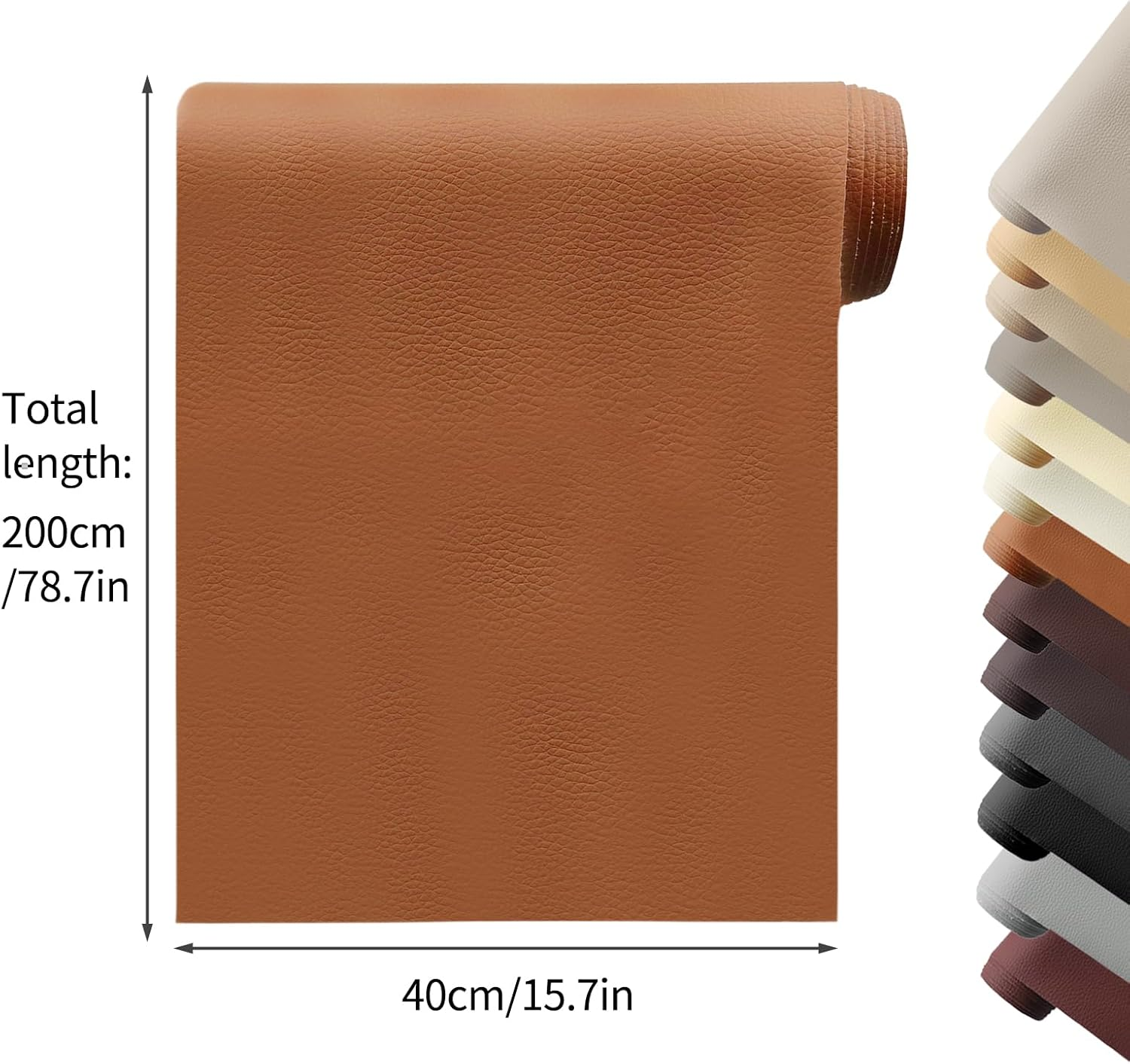 Leather Repair Patch, Self Adhesive Good Stickiness Waterproof Cuttable Couch Repair Tape, Reupholster Soft Flexible Leather Patches for Sofa (40 X 200Cm, Light Brown) image number 4