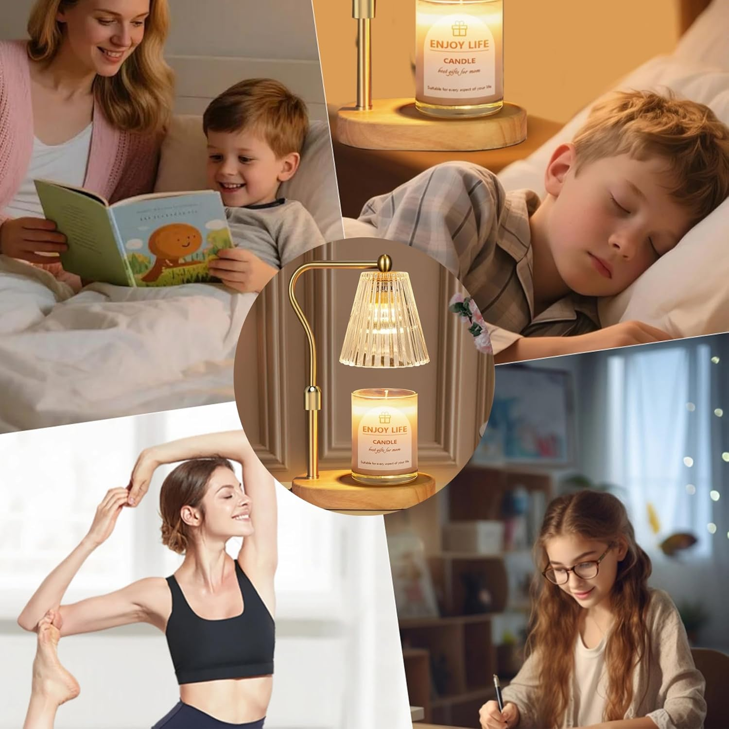 Wakouter Candle Warmer Lamp, Wax Melt Warmer for Scented Jar Candles, with Timer Dimmer, Adjustable Height Candle Lamp, for Women Birthday Gift, Mothers Day Gifts,Home Office - Safe Stylish Gift Idea - 01 image number 3