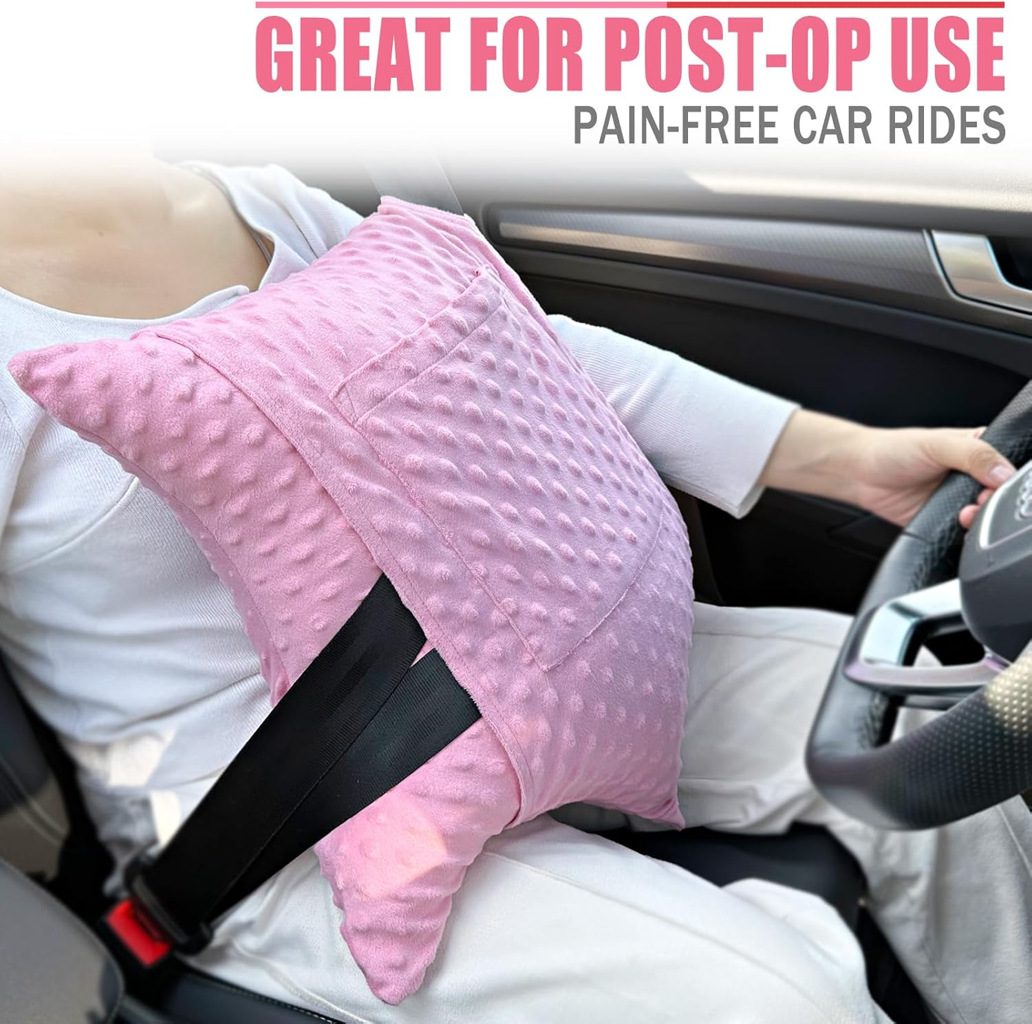 Star Shape Hysterectomy Pillow for Abdominal Surgery with 2 Pockets, Hysterectomy Pillows Must Have Recovery Gift Post Surgical Stomach Tummy Tuck Belly Cushion, Minky Dot Coral - Minky Dot Gray image number 5