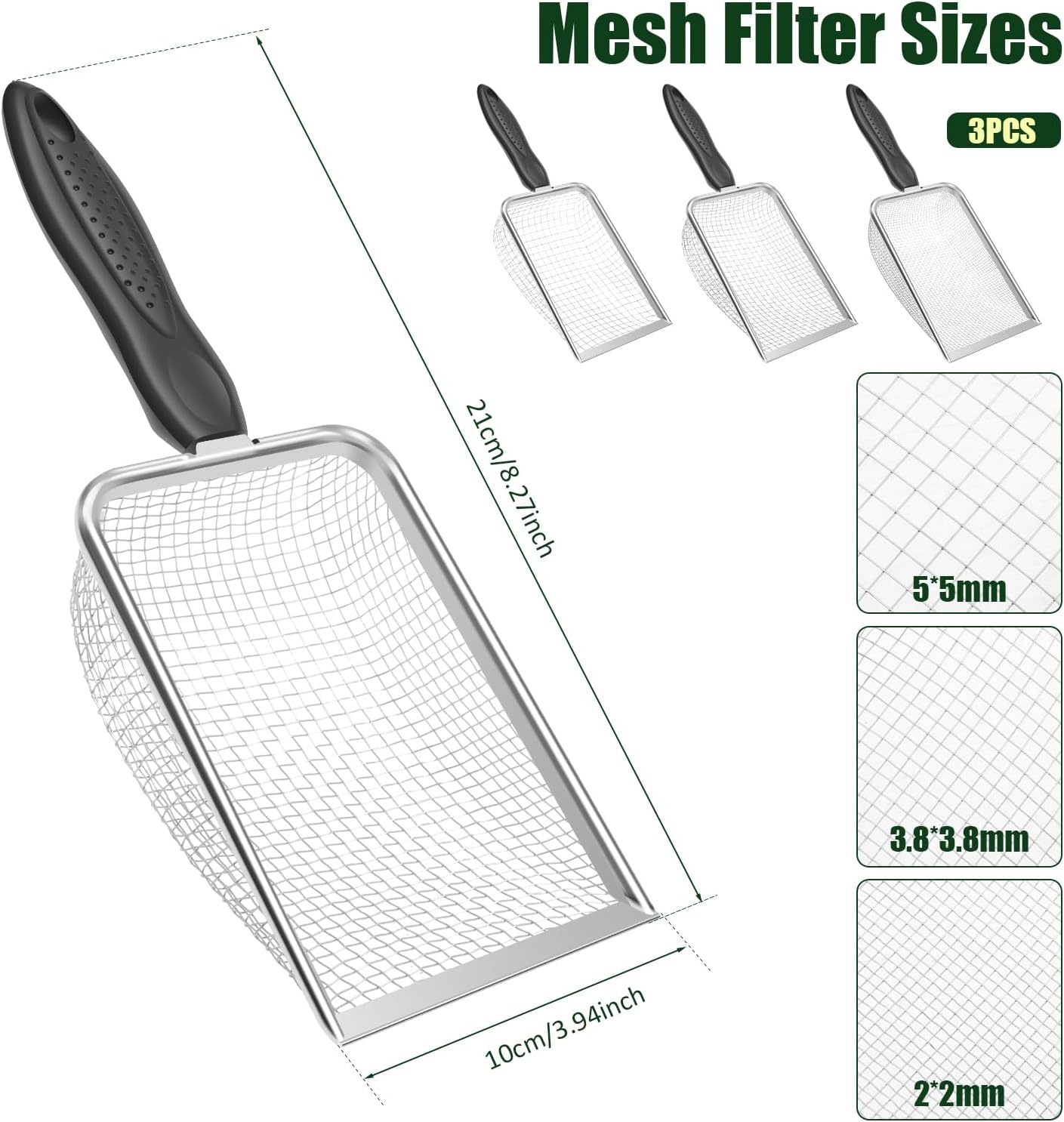 Soil Sifter, Sand Soil Compost Sifter Tool, High Efficient Sieve Sifters Potting Scoop, Multipurpose Ergonomic Gardening Shovel, Rocks Sifters, Sifting Tray for Small Gravel (Style2) image number 1