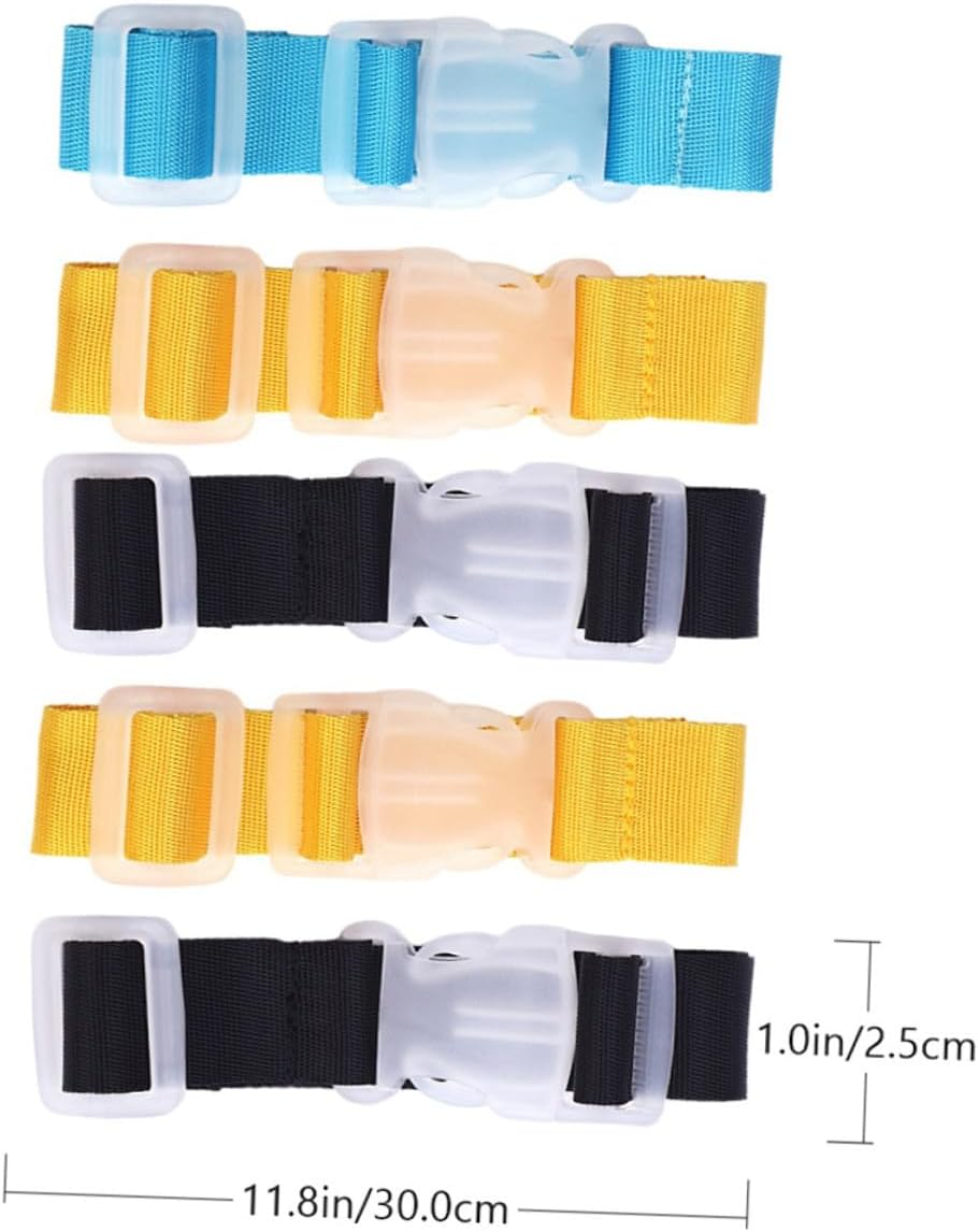 SOLUSTRE 5Pcs Luggage Belt Straps with Hanging Buckles Multi-Color Suitcase Straps for Travel Bags Compatible with Suitcases and Travel Gear image number 2