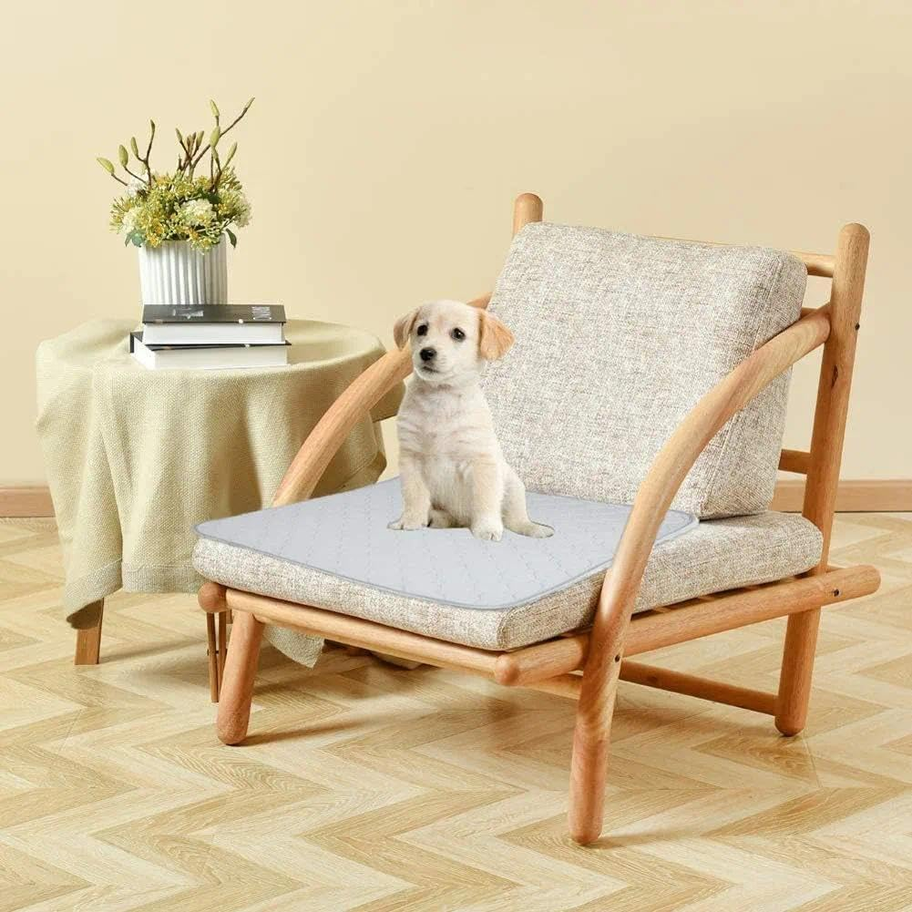 Waterproof Incontinence Pad, Absorbent Chair Pad, Washable Waterproof Pad, Eco-Friendly Non-Slip Reusable Waterproof Chair Pad for Incontinence, Compatible with Pets, Elderly, and Adults - Grey image number 4
