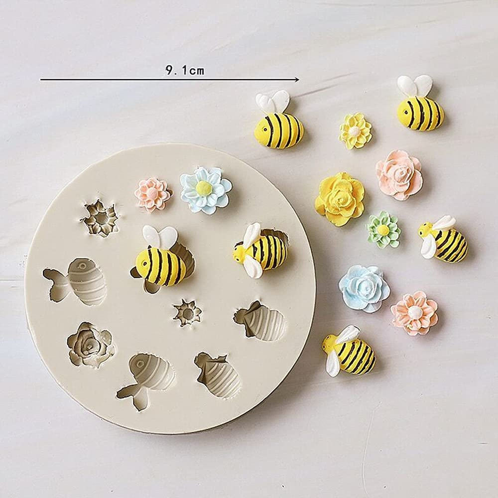 Bumble Bee Cake Decoration Bumble Bee Fondant Mold Bee Mold Daisy Flower Mold Bumble Bee Cupcake Cake Decorations