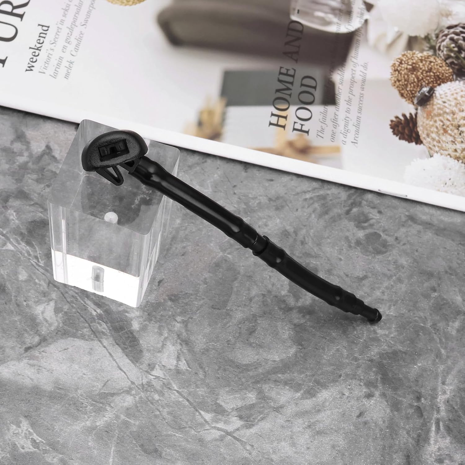 2PCS Windshield Washer Nozzles with Hose Compatible with Peugeot 407 OE 6438Z1 6438.Z1 27.1X21.2Mm Tube Length 12Cm Windshield Washer Jet image number 3