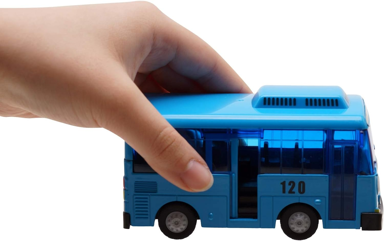 Metal Die-Casting Bus Toy - TAYO the Little Bus Push and Go Play Vehicles Toy & Games for Kids, Girls & Boys Animation Character Friends (TAYO the Blue Bus) image number 3