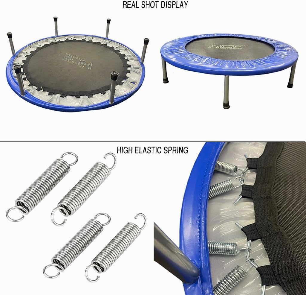 HCE Trampoline for Kids and Adults - 40-Inch, 10-Ft and 14Ft Bouncing Indoor and Outdoor Trampolines with Net Enclosure and Basketball Set image number 3