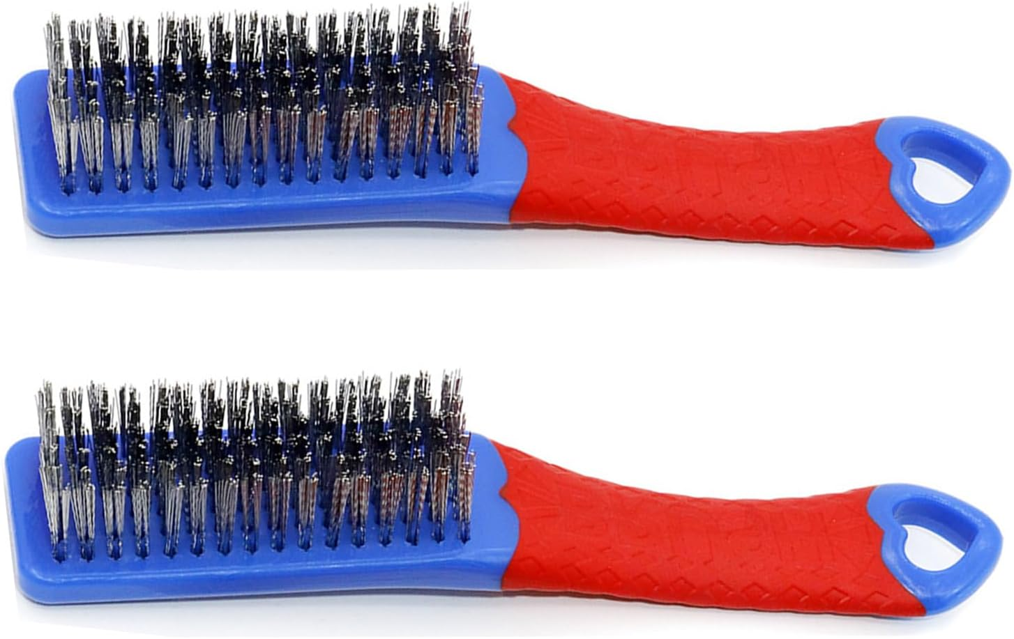 2-Pack Heavy-Duty Stainless Steel Wire Brushes - Grill, Rust, Paint & Grease Cleaning Tools with Straight Bristles, Durable Metal Scrubber for BBQ, Auto, Surfaces image number 2