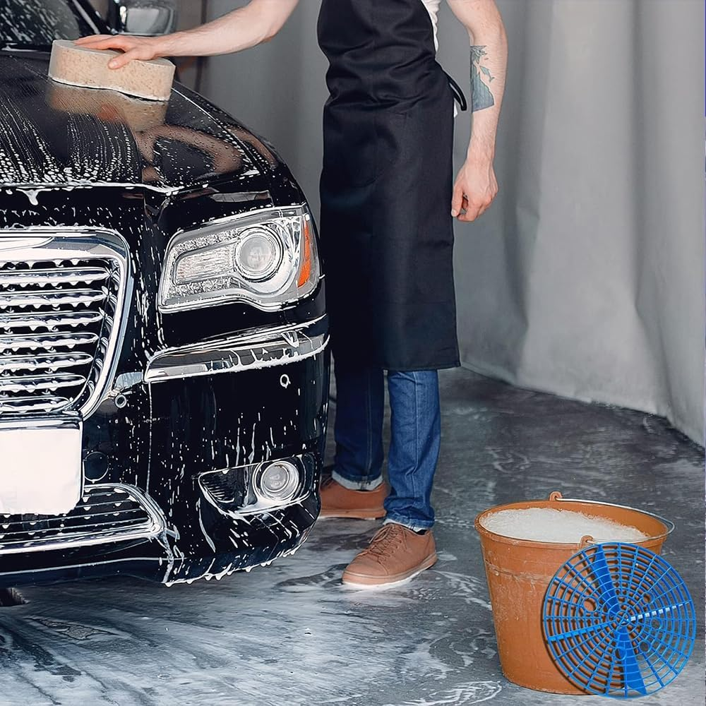Grit Guard Insert &ndash; 2-Pack Automotive Bucket Insert for Car Wash, Removes Dirt & Debris from Wash Mitt, Microfiber, Sponges & Cloths, Blue, Grit Trap for Detail Kits image number 2