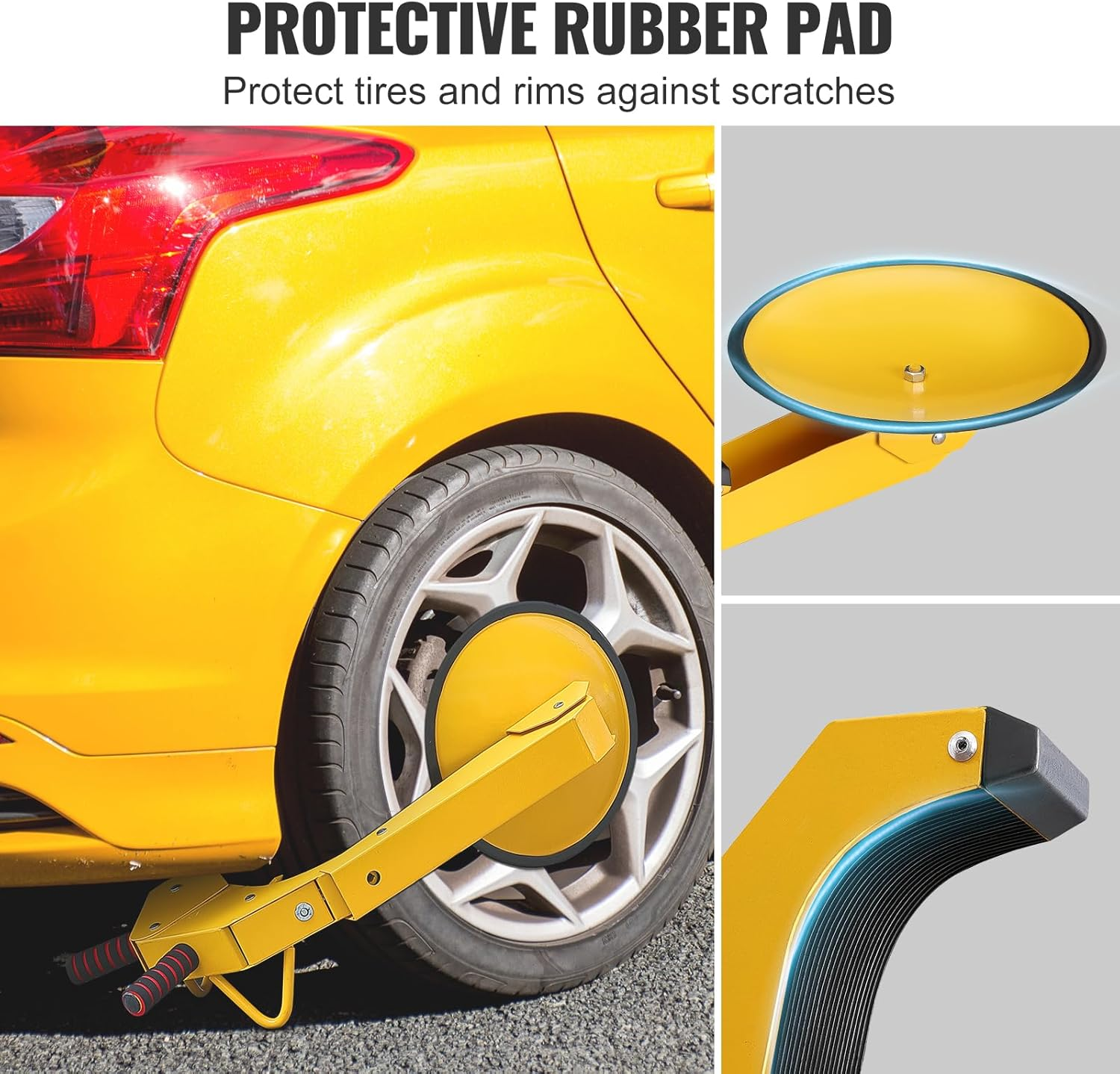 VEVOR Wheel Lock Clamp, 2-Pack Trailer Wheel Lock, Heavy-Duty anti Theft Tire Lock, Adjustable Tire Boot Lock, Trailer Wheel Locks for RV Trailers, Cars, Trucks, Suvs image number 2