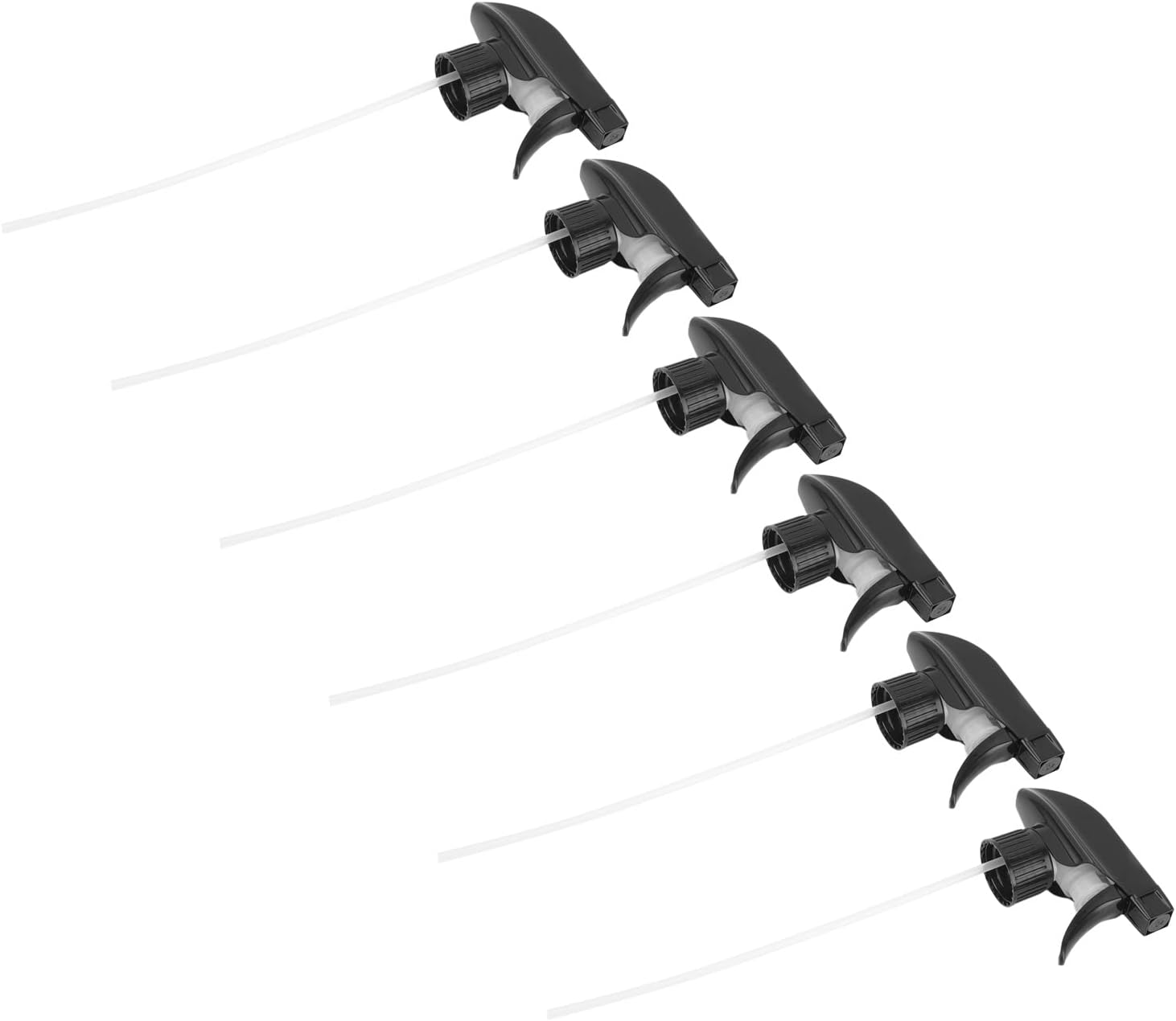 6Pcs Black Spray Bottle Replacement Nozzle Reusable Mist Stream Spray Tops for Home Office image number 6