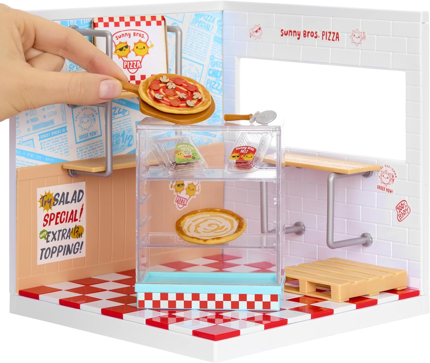 Mga'S Miniverse Make It Mini Spaces Pizza Shop, Building Set, Customize, DIY Crafts, Rooms, Hobby, Collectors, Display, Gifts, 8+ image number 1