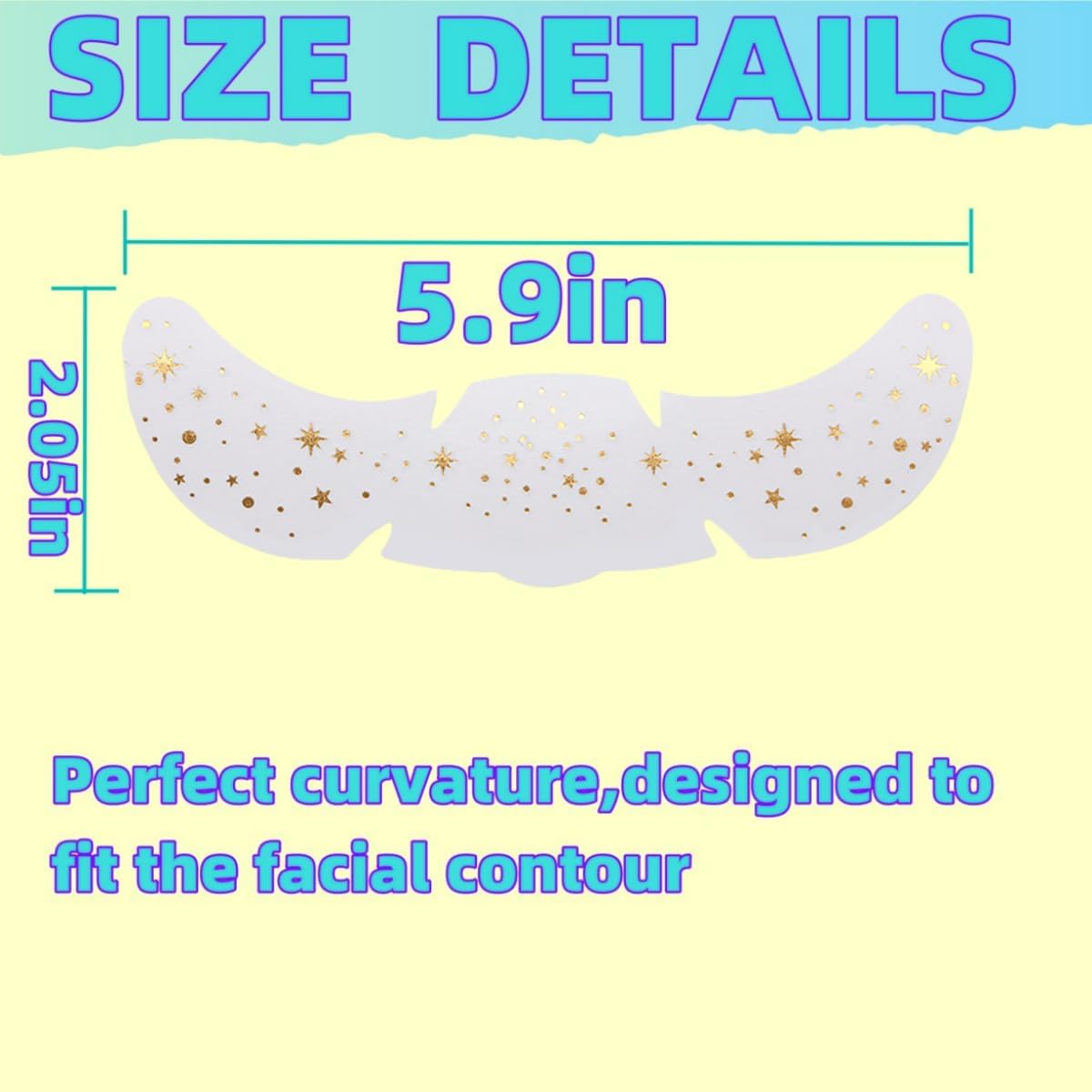 HIDOSNG 6PCS Glitter Freckles Face Tattoo, Gold Star Sparkle Freckles Makeup Patches(Gold05) (Gold07)