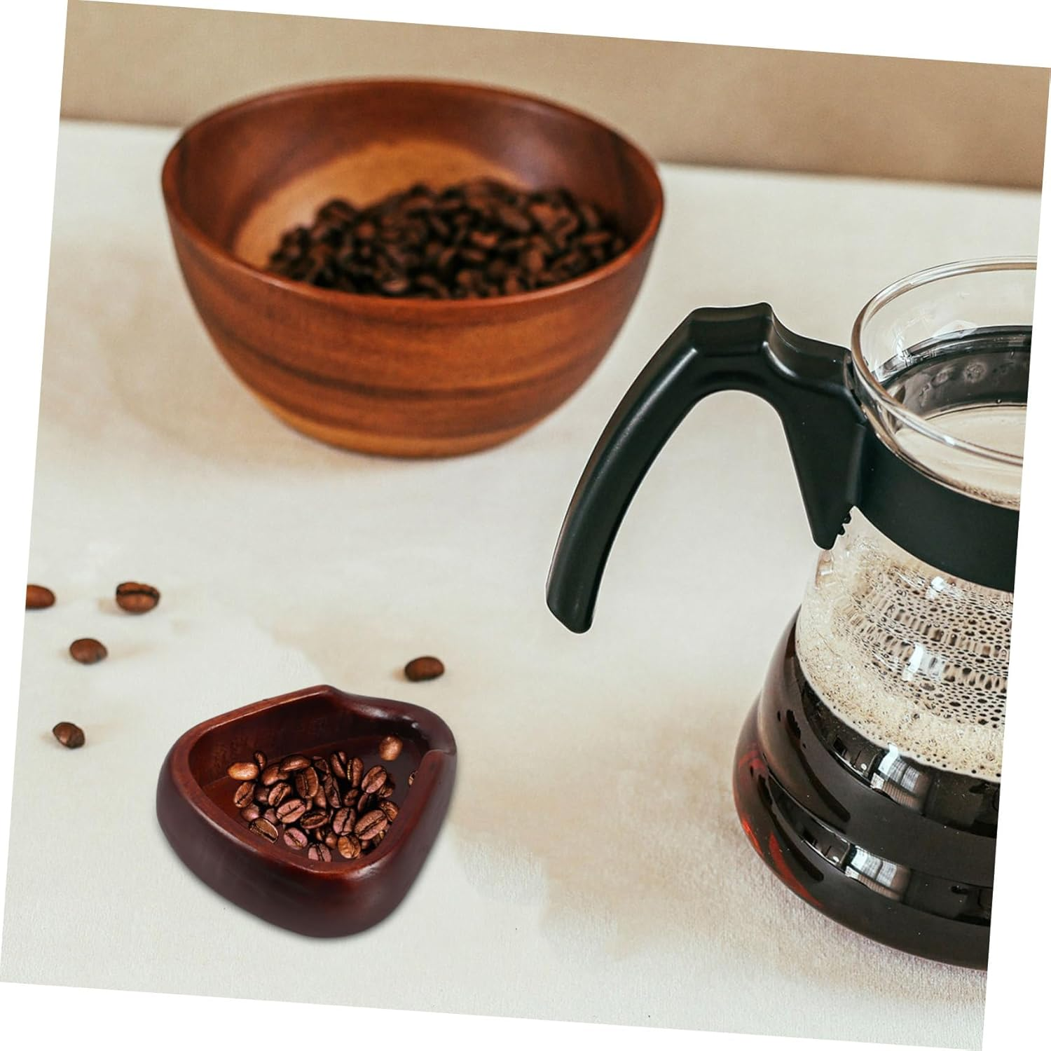 STOBAZA Elegant Coffee Bar Bean Tray Wooden Dosing Cup Accessory Espresso Bean Storage Plate for Home Office Use image number 6