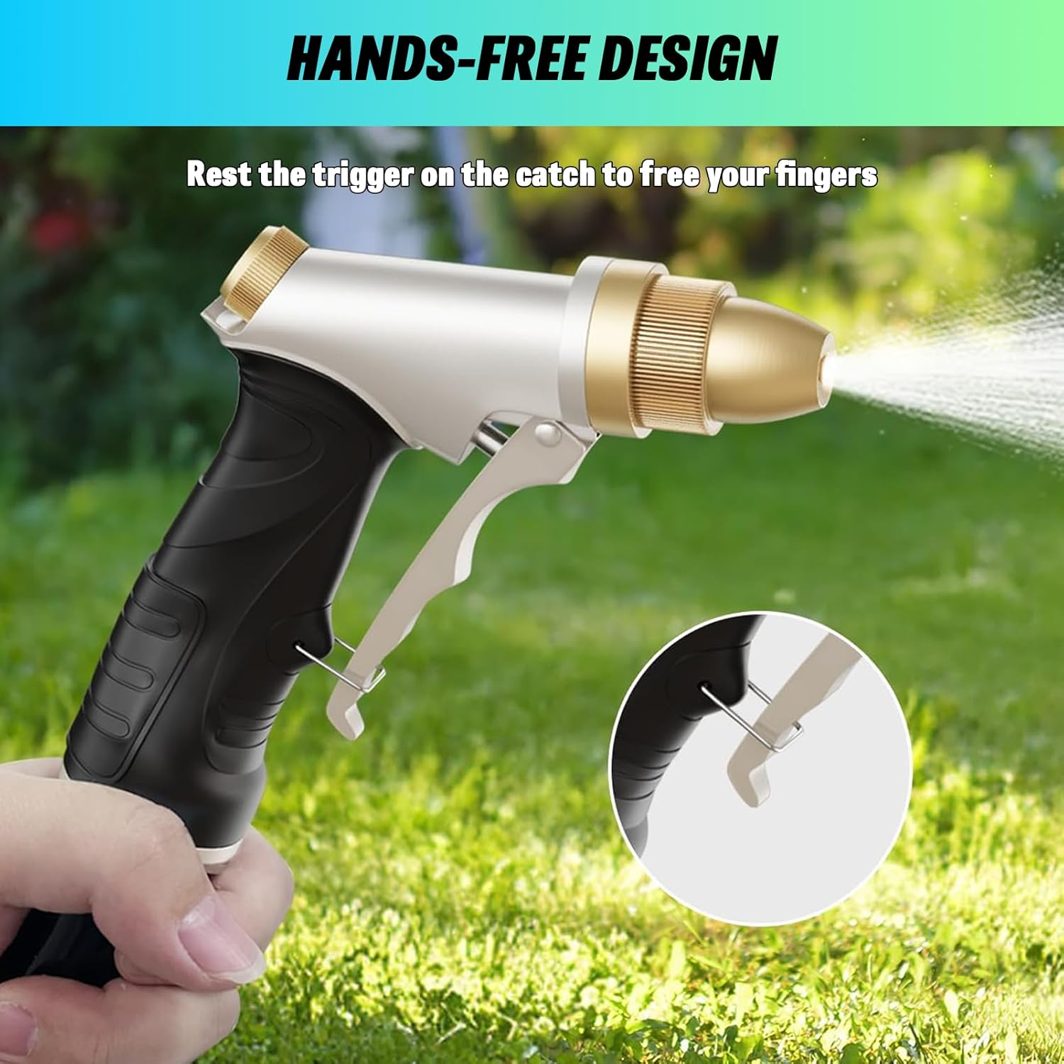 MAEZOE High Pressure Garden Hose Nozzle with Adjustable Spray Patterns for Car Wash, Garden and Outdoor Use image number 2