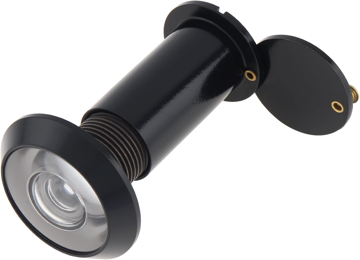 HOJLKLD Door Viewer Peephole, Solid Brass 200 Degree Viewer, 5/8 Inch Pipe Diameter Peephole with Privacy Cover for 1-3/8" to 2-1/6" Doors (Gold)