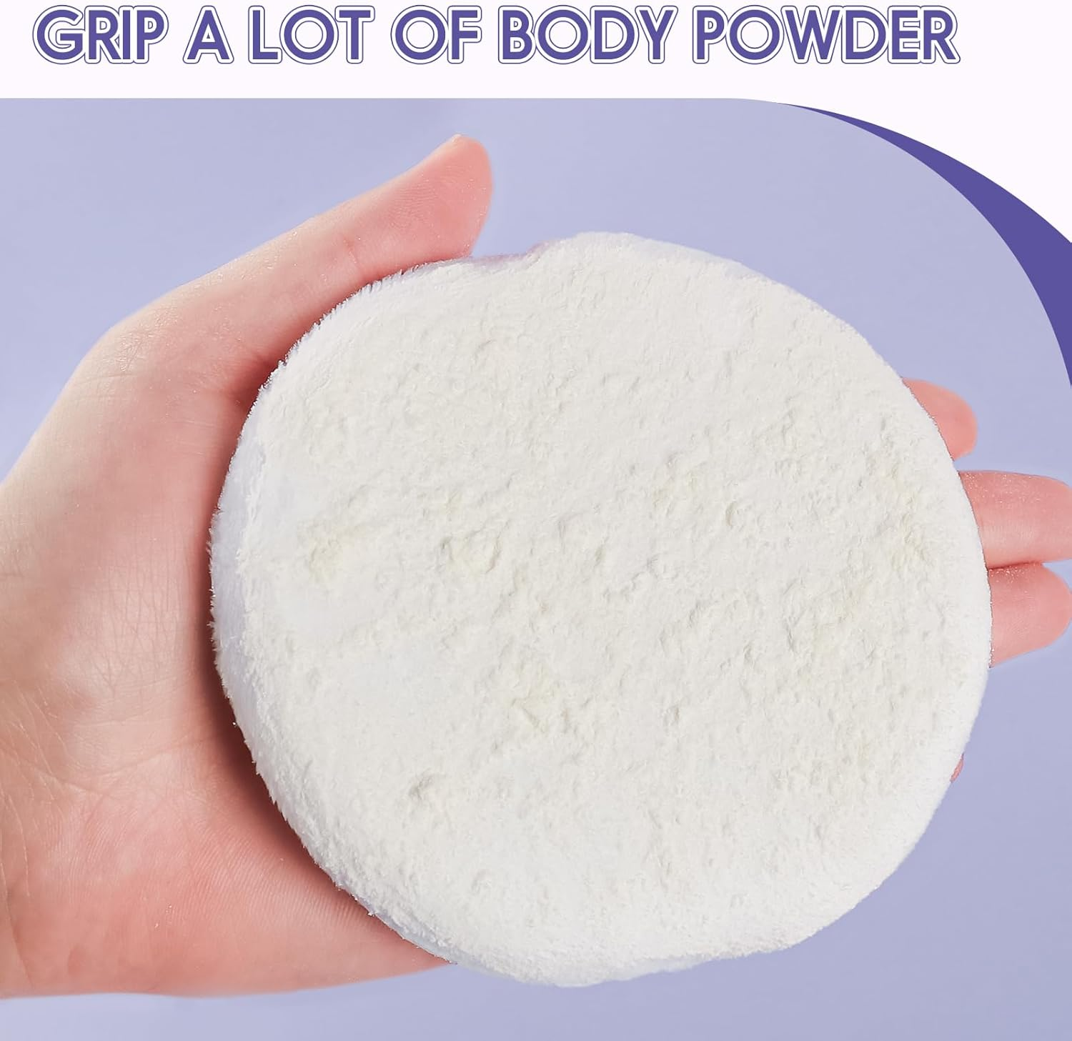 WSYUB Powder Puff, 4.33&rsquo;&rsquo; Powder Puff for Body Powder,Large Body Powder Puff,Body Powder Applicator, Body Powder Puff and Container image number 2