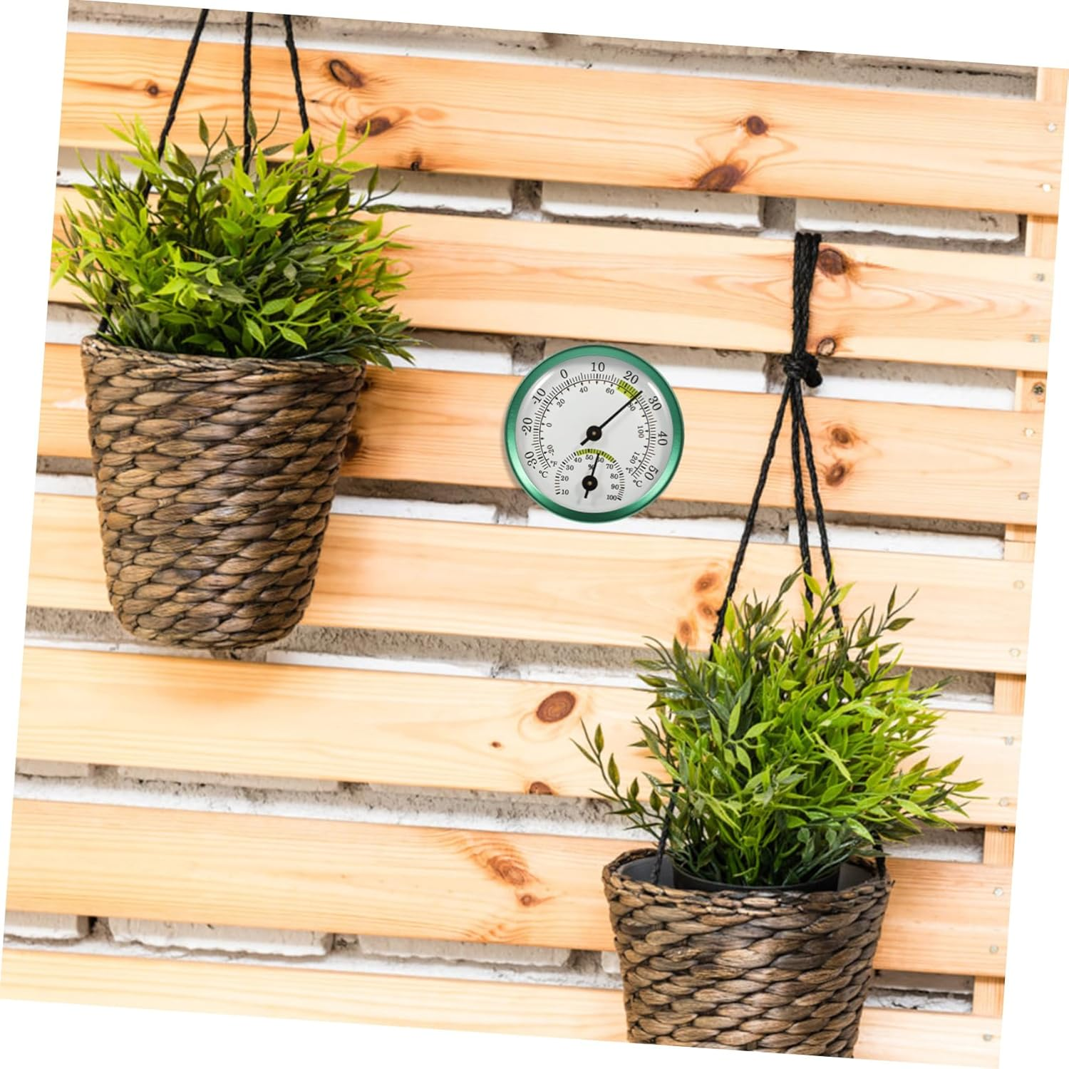 Kisangel Wall Mounted Hygrometer Thermometer with Numbers Digital Indoor Outdoor Humidity Gauge for Home Office Sauna Moisture Monitoring image number 4