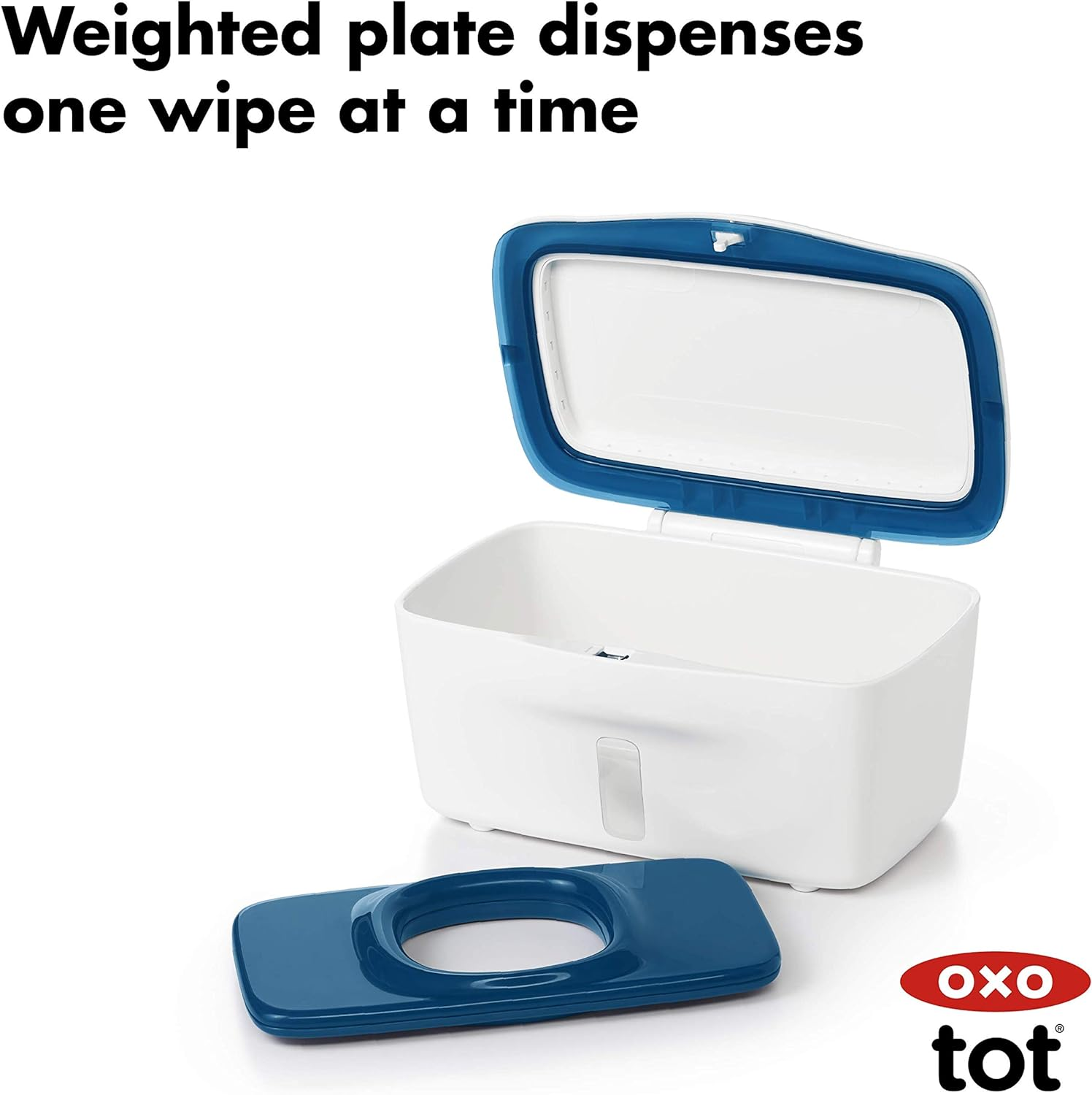 OXO Tot Perfect Pull Wipes Dispenser, Navy, 1 Count (Pack of 1) - Navy image number 3