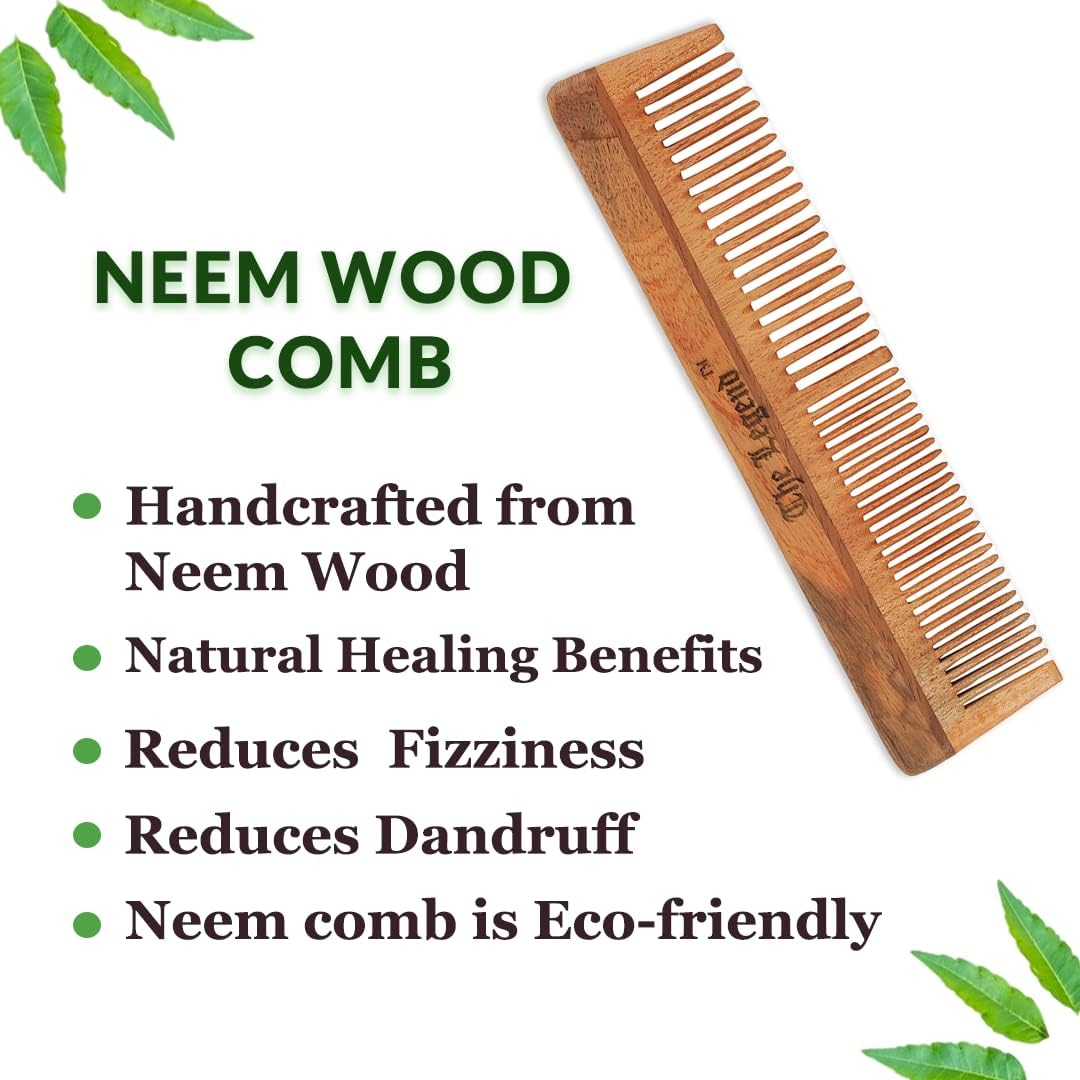 The Legend Organic Neem Wood Comb, Brown (Regular)